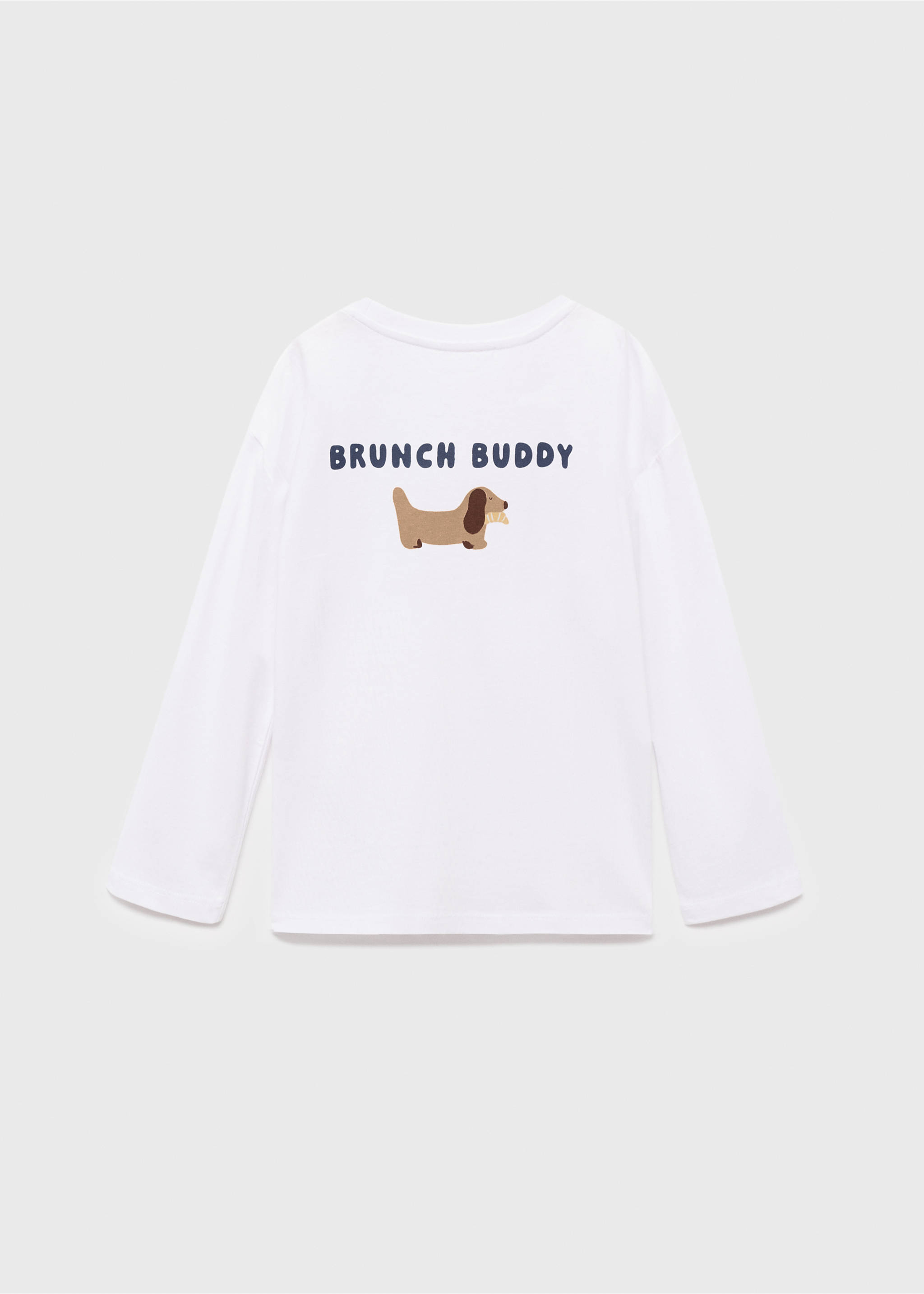 Embossed printed t-shirt - Reverse of the article, White. Ref: 17014432-00.
