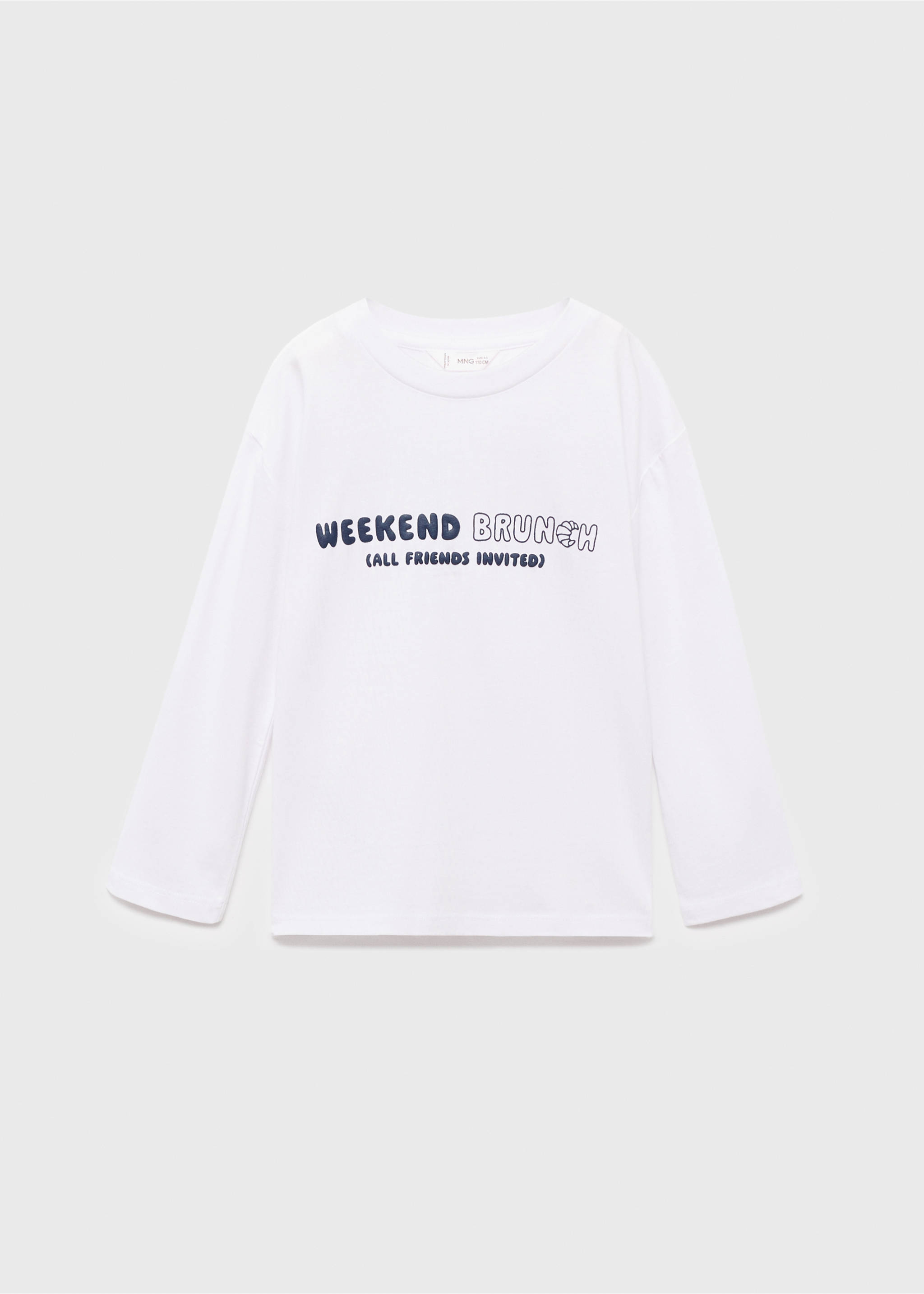 T-Shirt mit Reliefmuster - Artikel ohne Model, Weiß. Ref: 17014432-00.