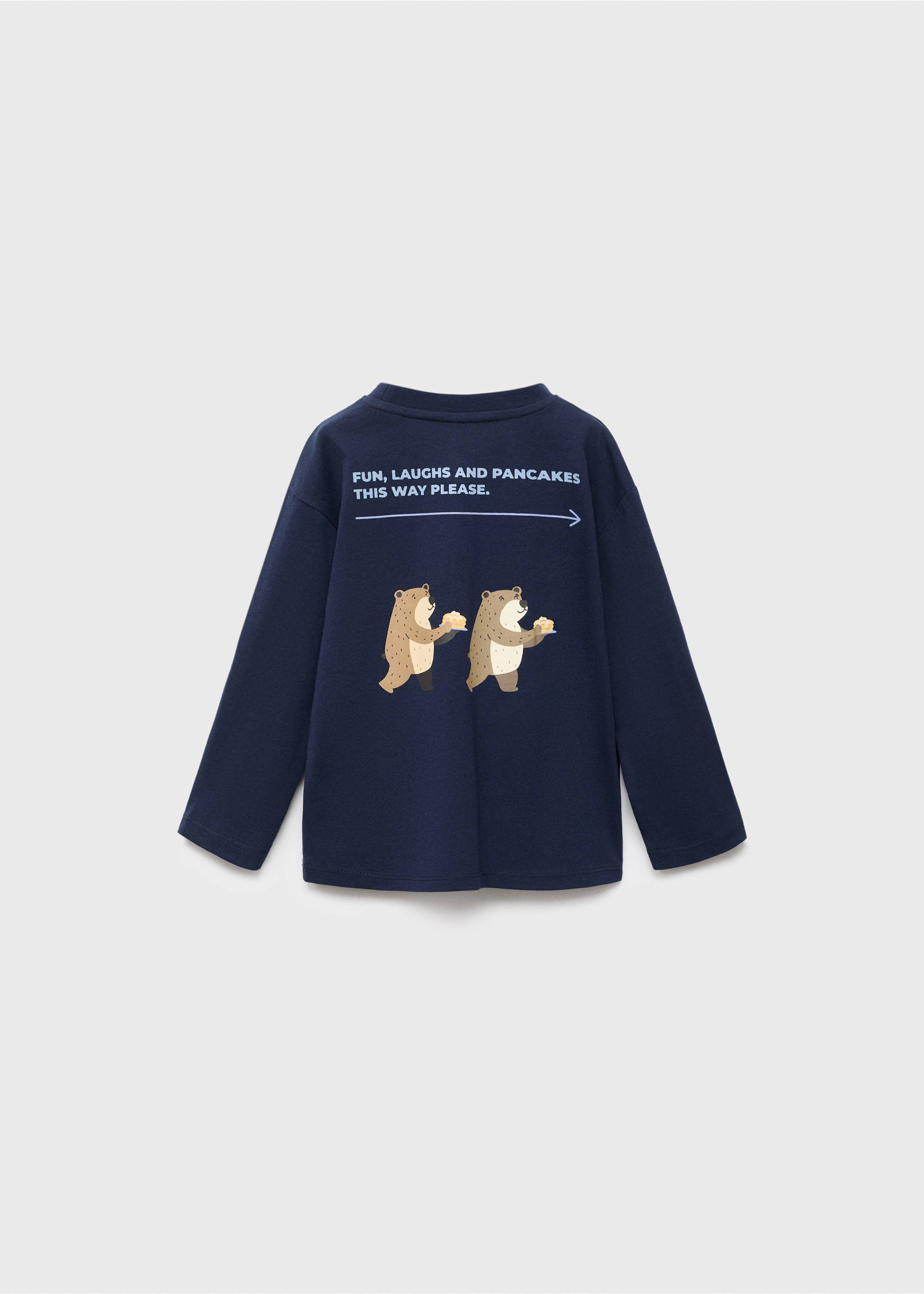 Embossed printed t-shirt - Reverse of the article, Navy. Ref: 17014433-00.