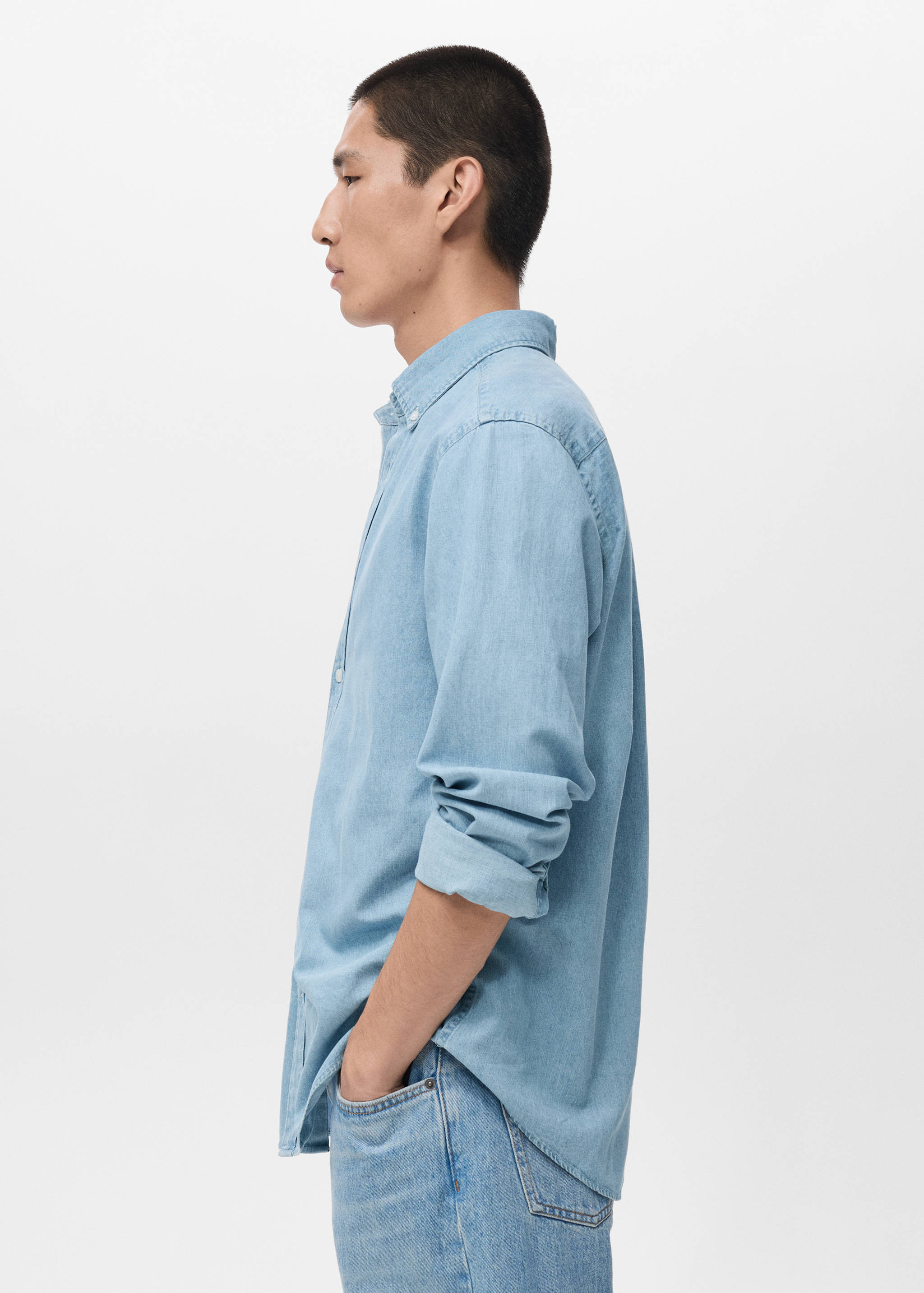 Regular fit denim shirt - Medium plane