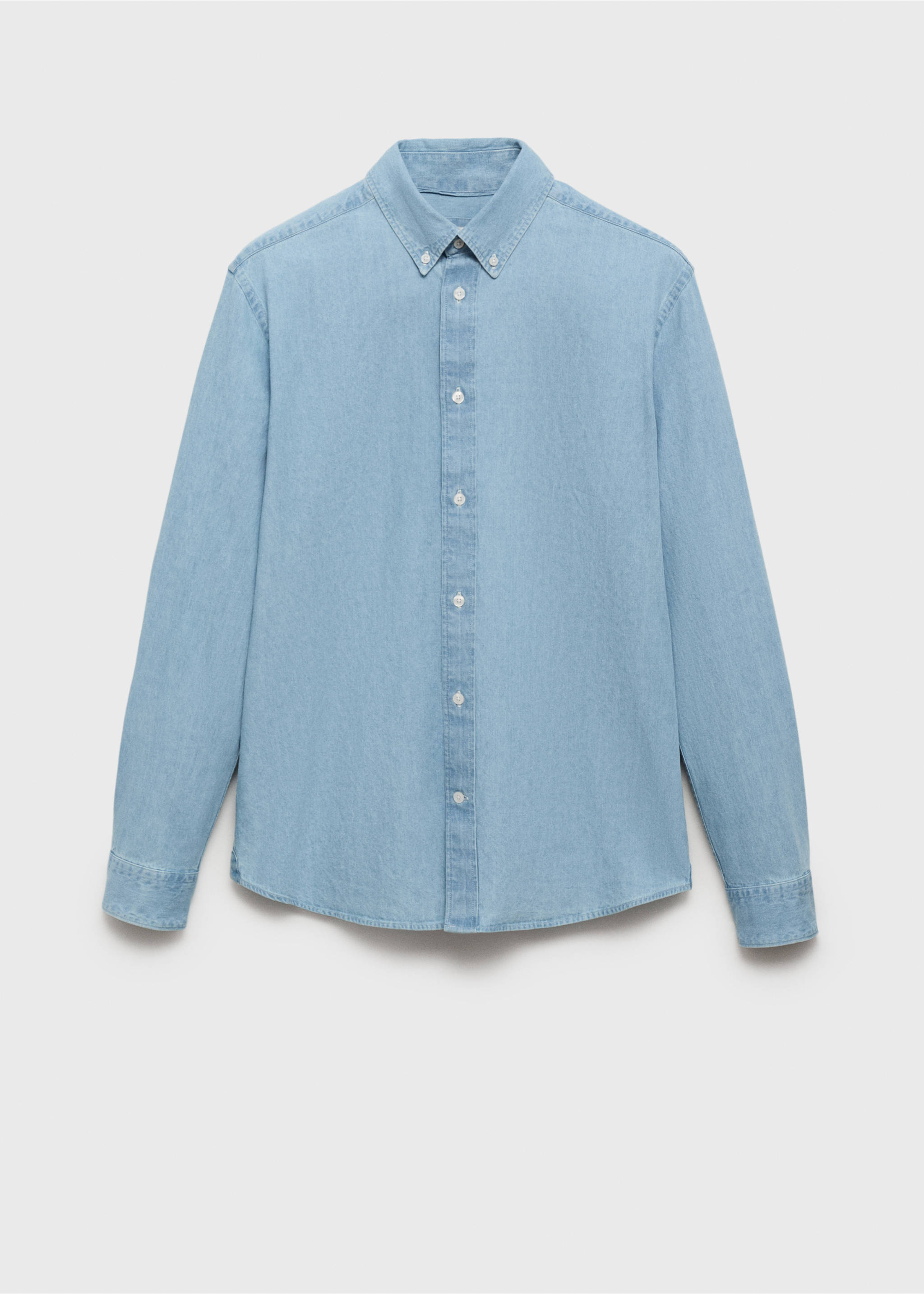 Regular fit denim shirt - Article without model, Light Blue. Ref: 17014437-00.