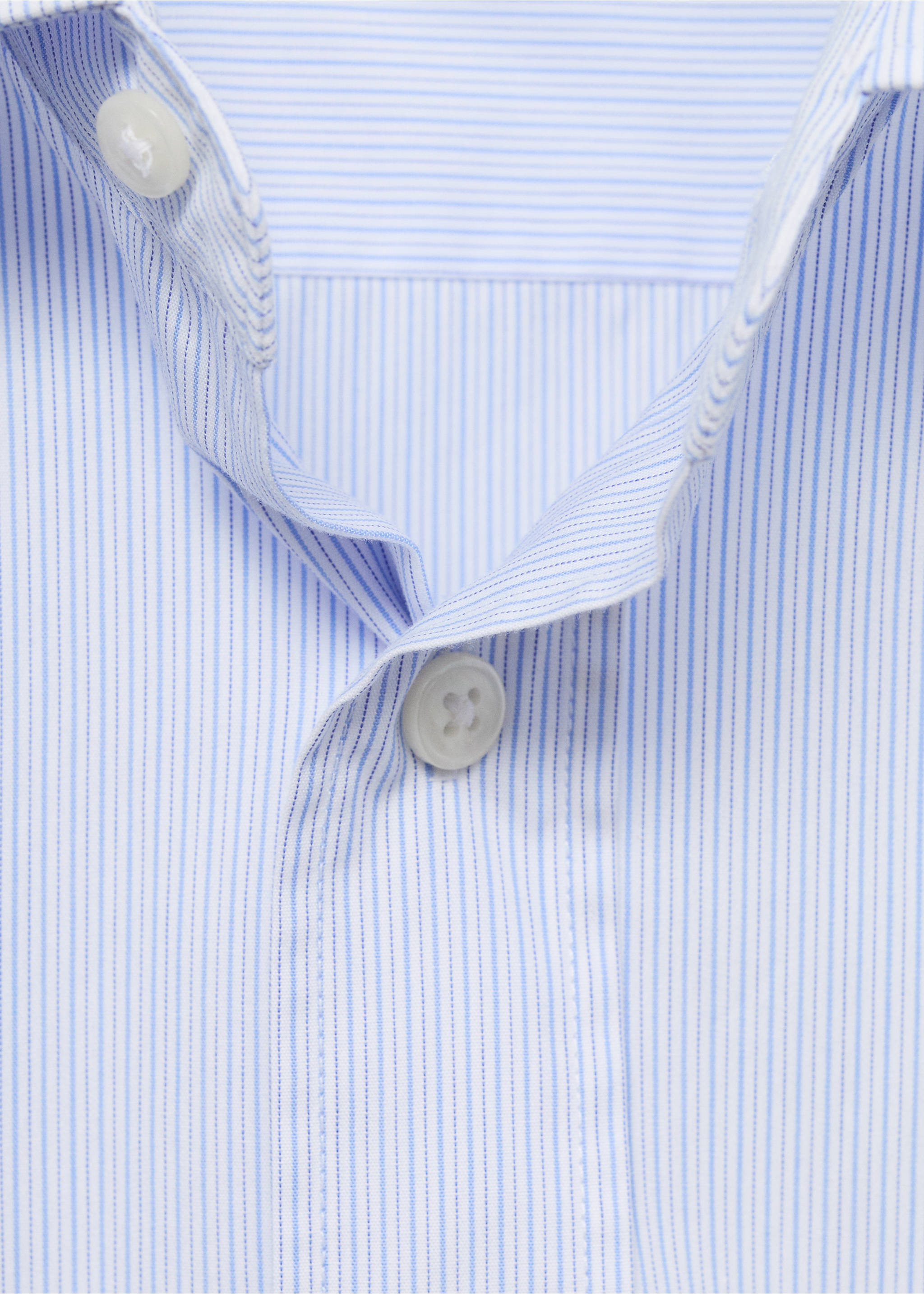 Chemise coton rayures regular-fit - Détail de l'article 8, Blanc. Ref: 17014438-00.