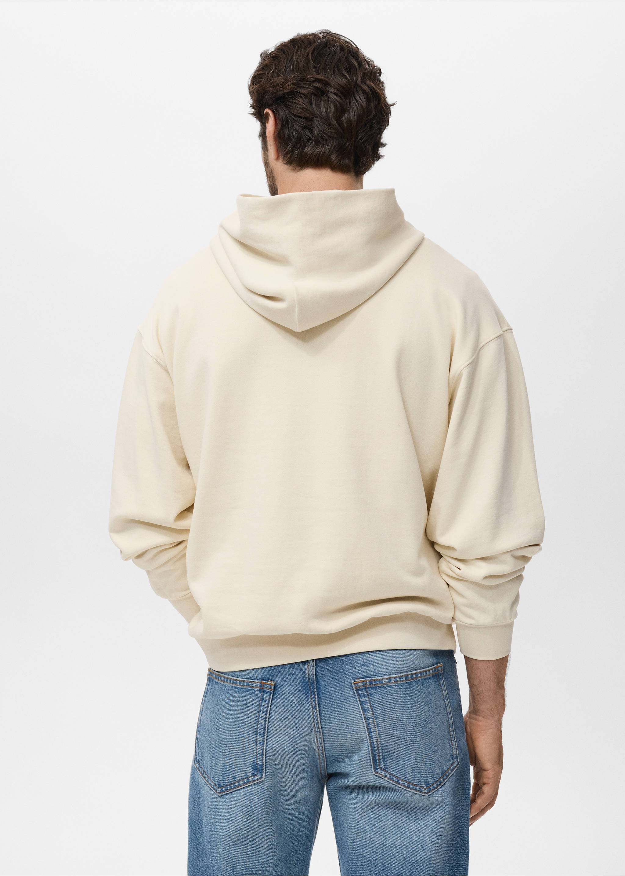 Graphic hooded sweatshirt - Reverse of the article, Ecru. Ref: 17014441-00.