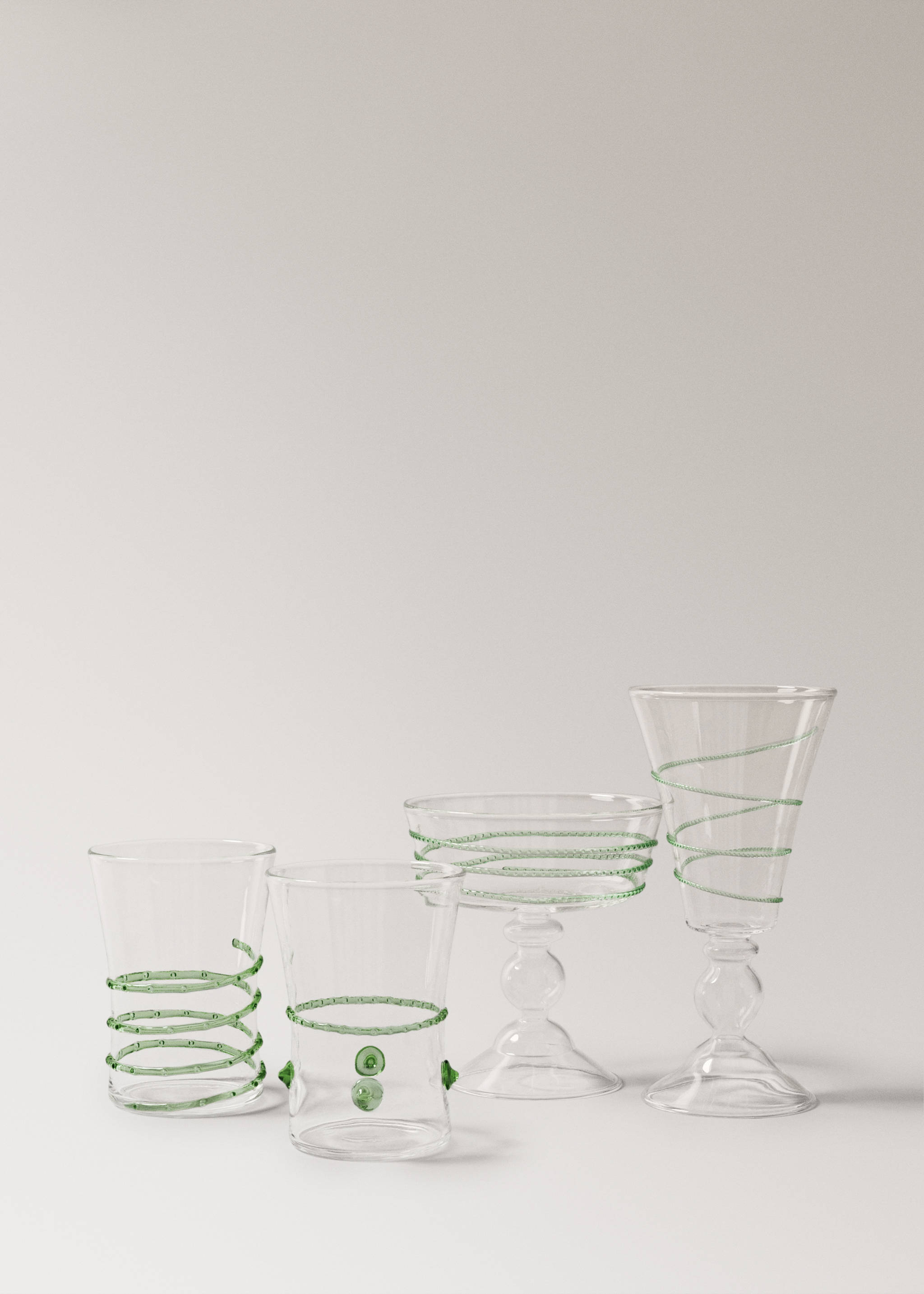 Borosilicate glass vase with dot texture - Details of the article 3