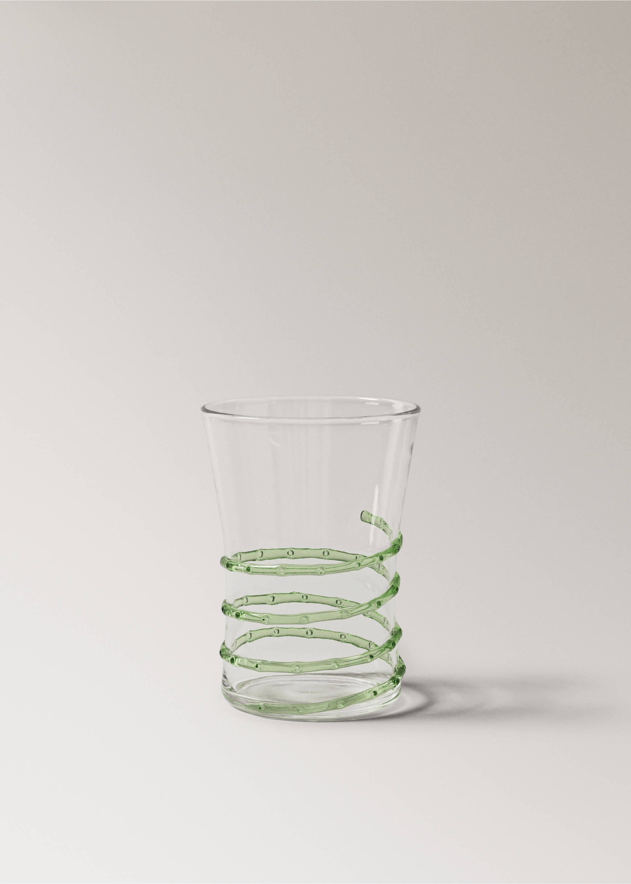 Borosilicate glass vase with dot texture - Article without model, Off White. Ref: 17014446-00.