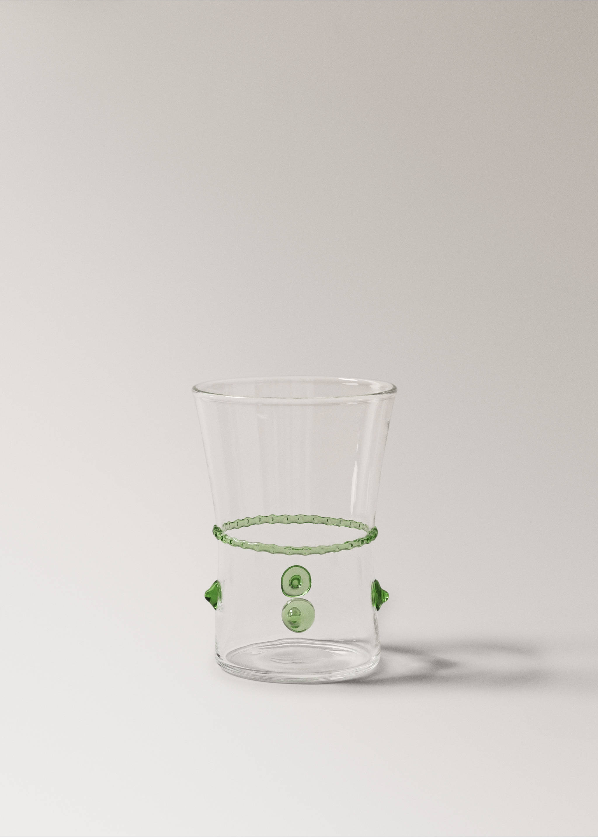 Borosilicate glass vase with spiral relief - Article without model, Off White. Ref: 17014447-00.