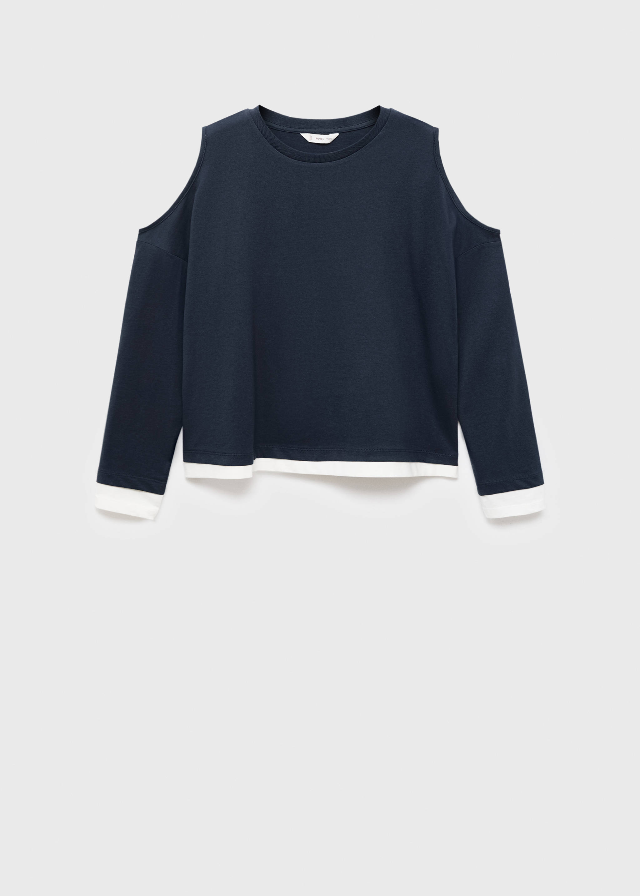 Cotton t-shirt with cut-out - Details of the article 8