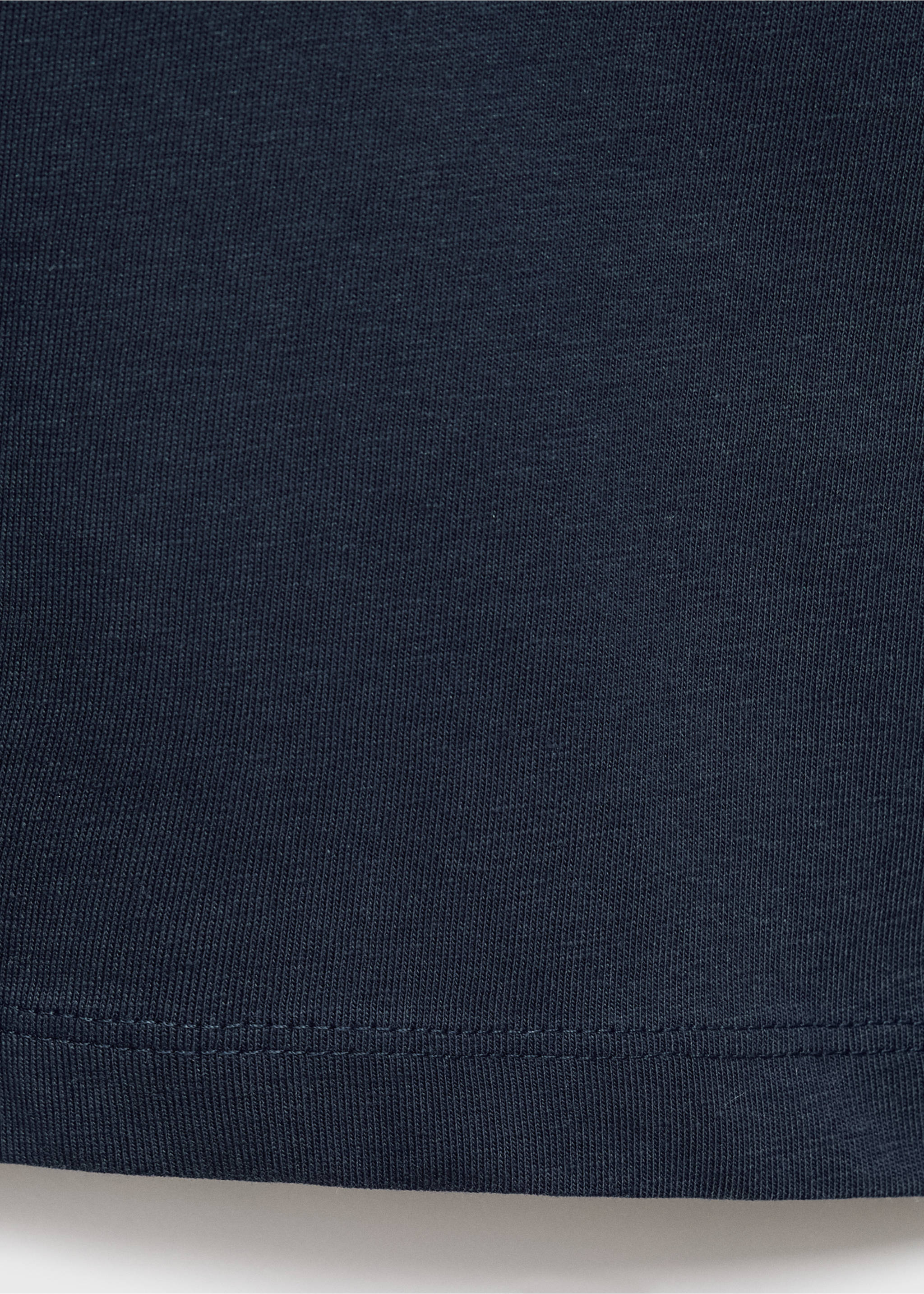 Printed cotton-blend t-shirt - Details of the article 0, Navy. Ref: 17014780-00.