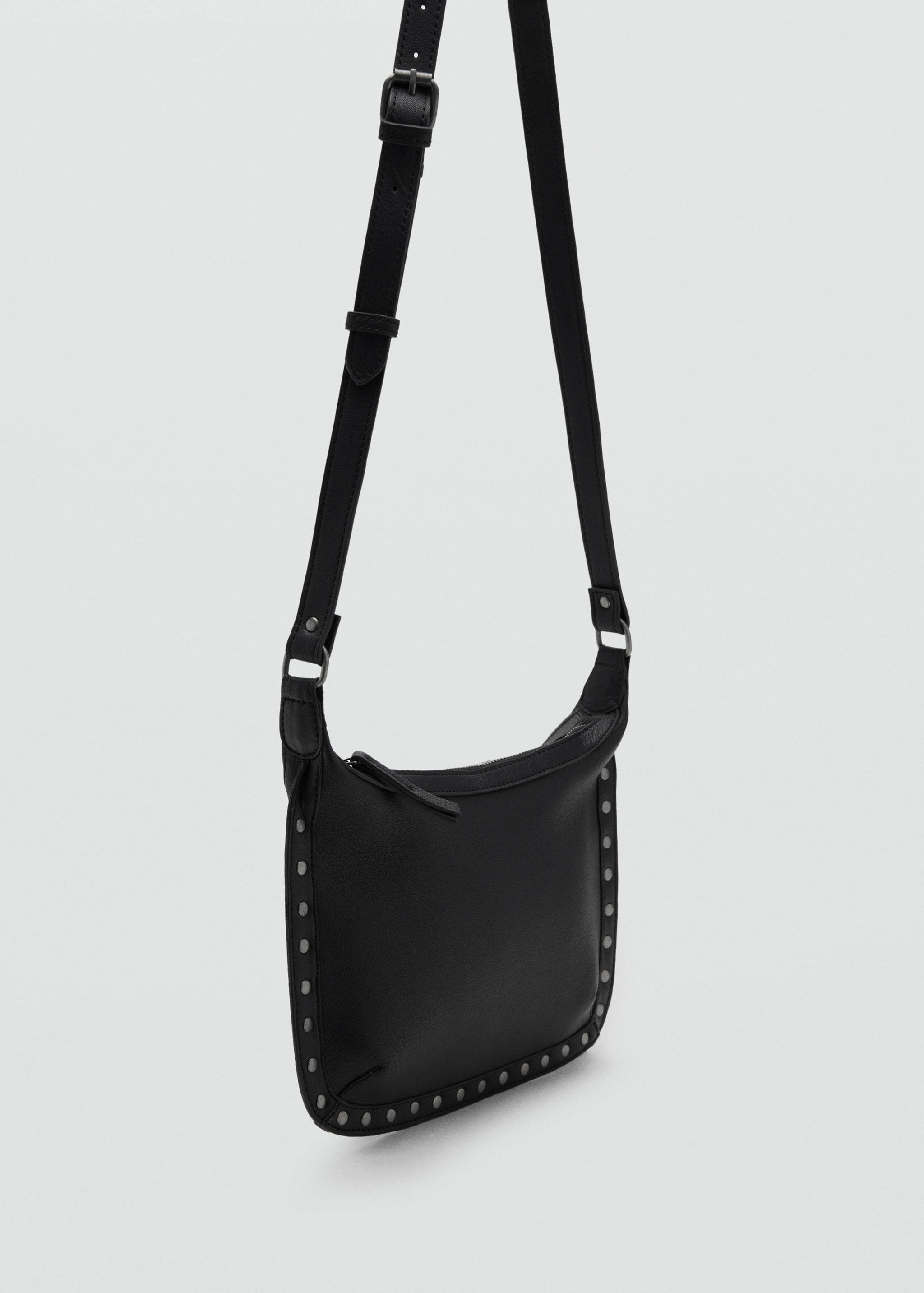 Stud leather bag - Medium plane