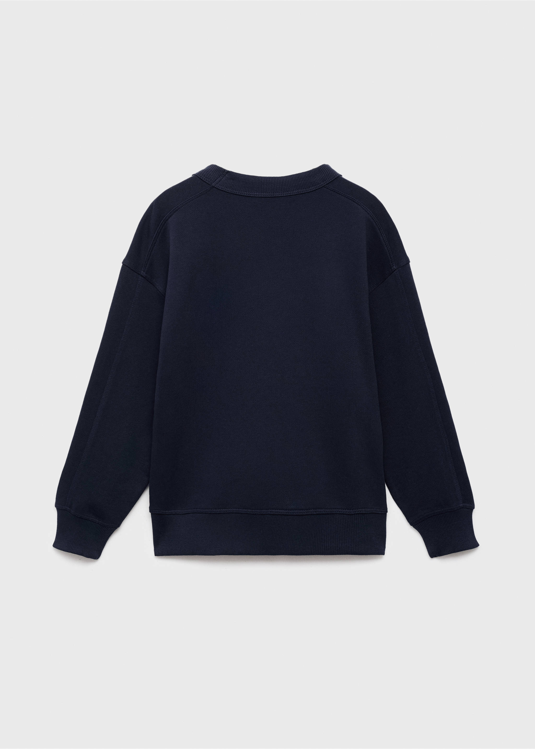 Printed cotton sweatshirt - Reverse of the article, Navy. Ref: 17014784-00.