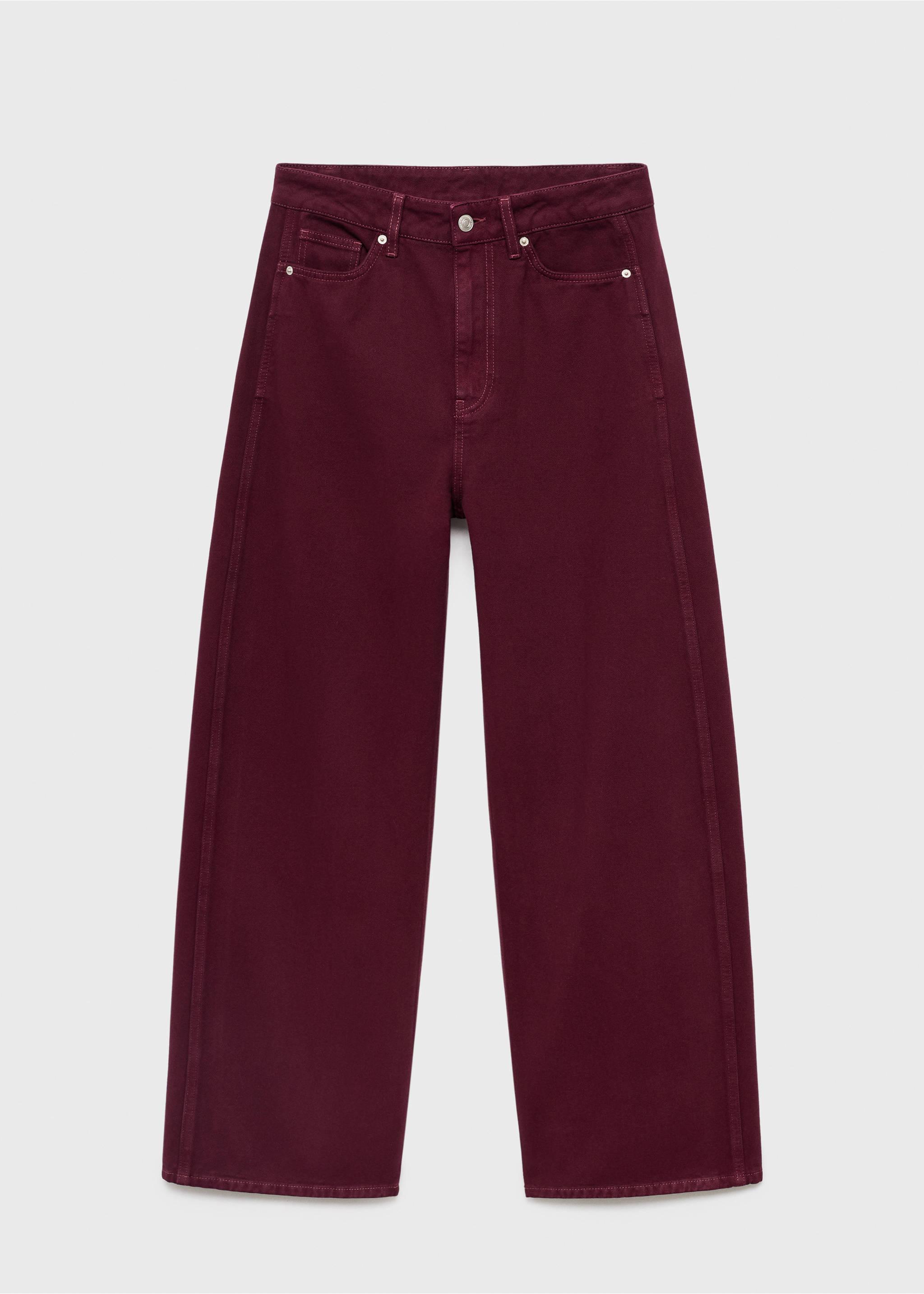 High-waisted barrel jeans - Article without model, Wine. Ref: 17014792-00.