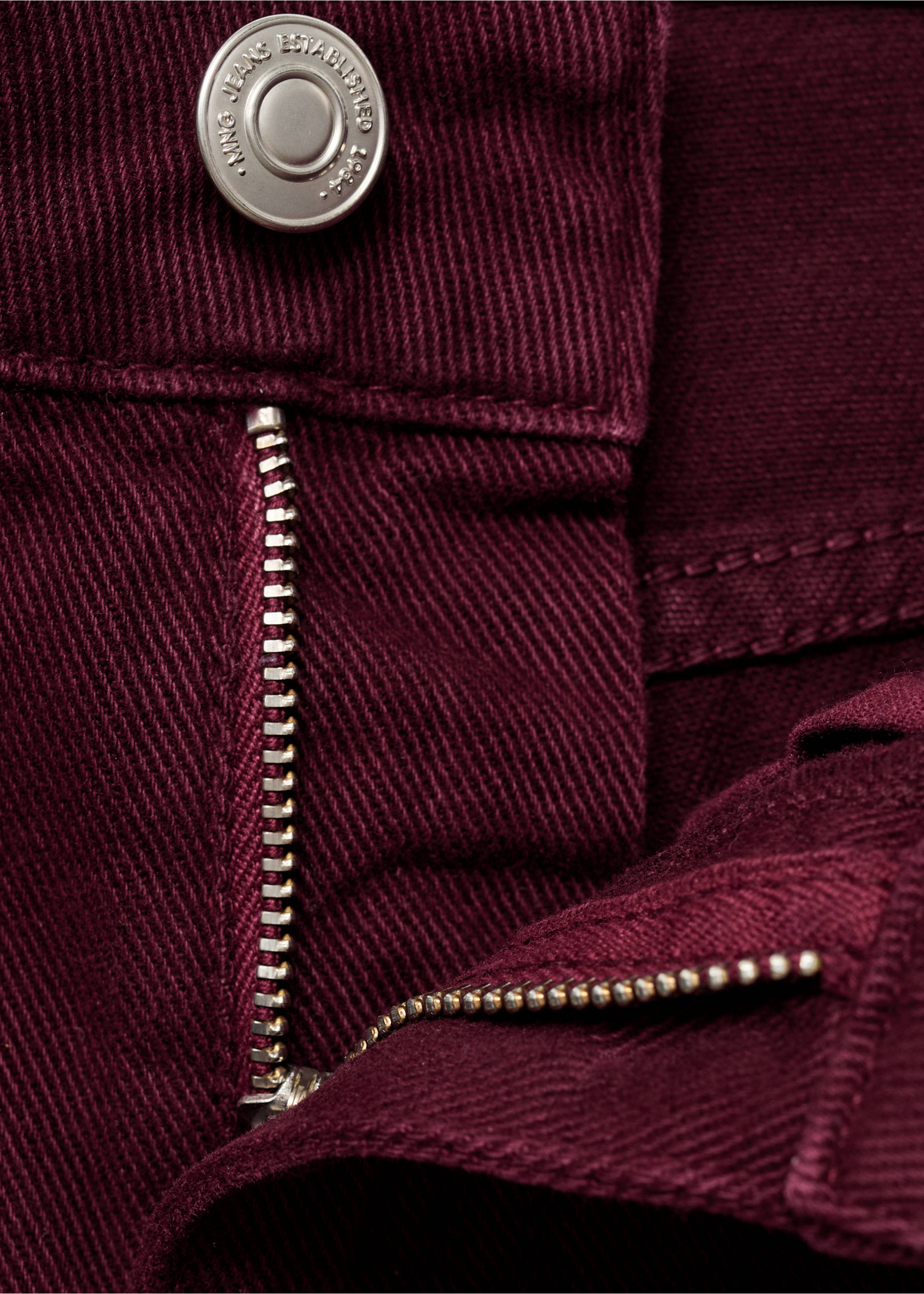 Matilda medium-rise straight-fit jeans - Details of the article 0, Wine. Ref: 17014793-00.