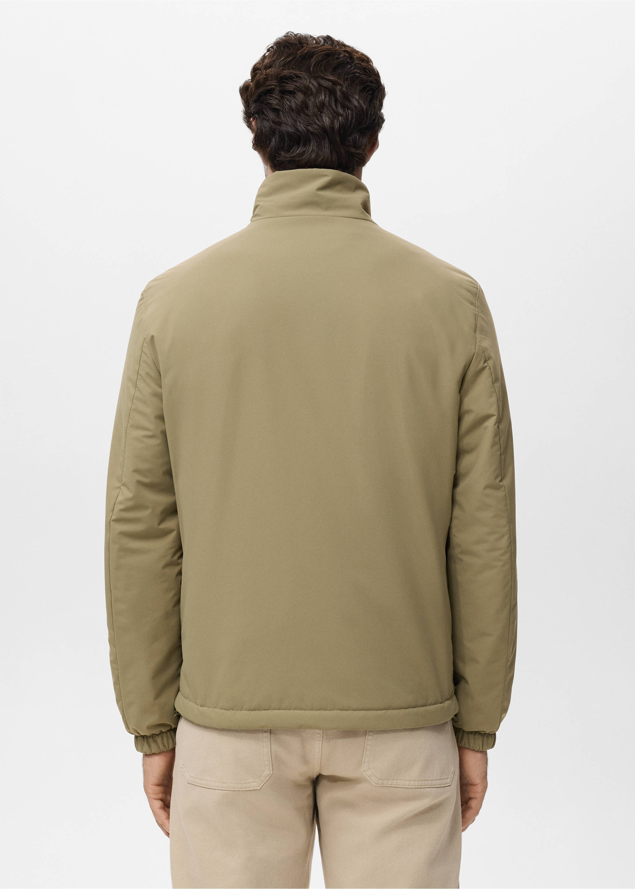 Reversible quilted water-repellent reversible jacket - Reverse of the article, Beige. Ref: 17015141-00.