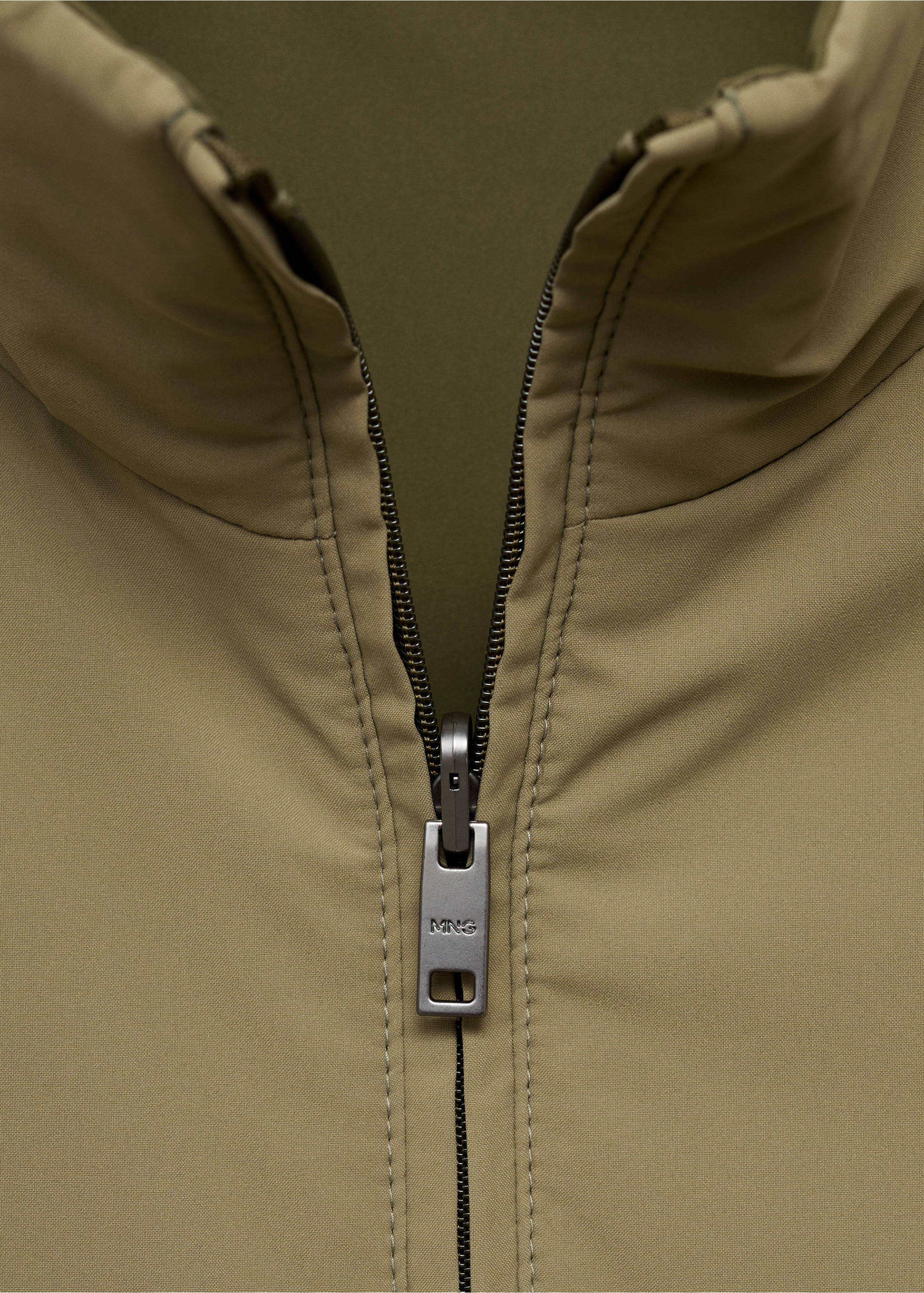 Reversible quilted water-repellent reversible jacket - Details of the article 0, Beige. Ref: 17015141-00.