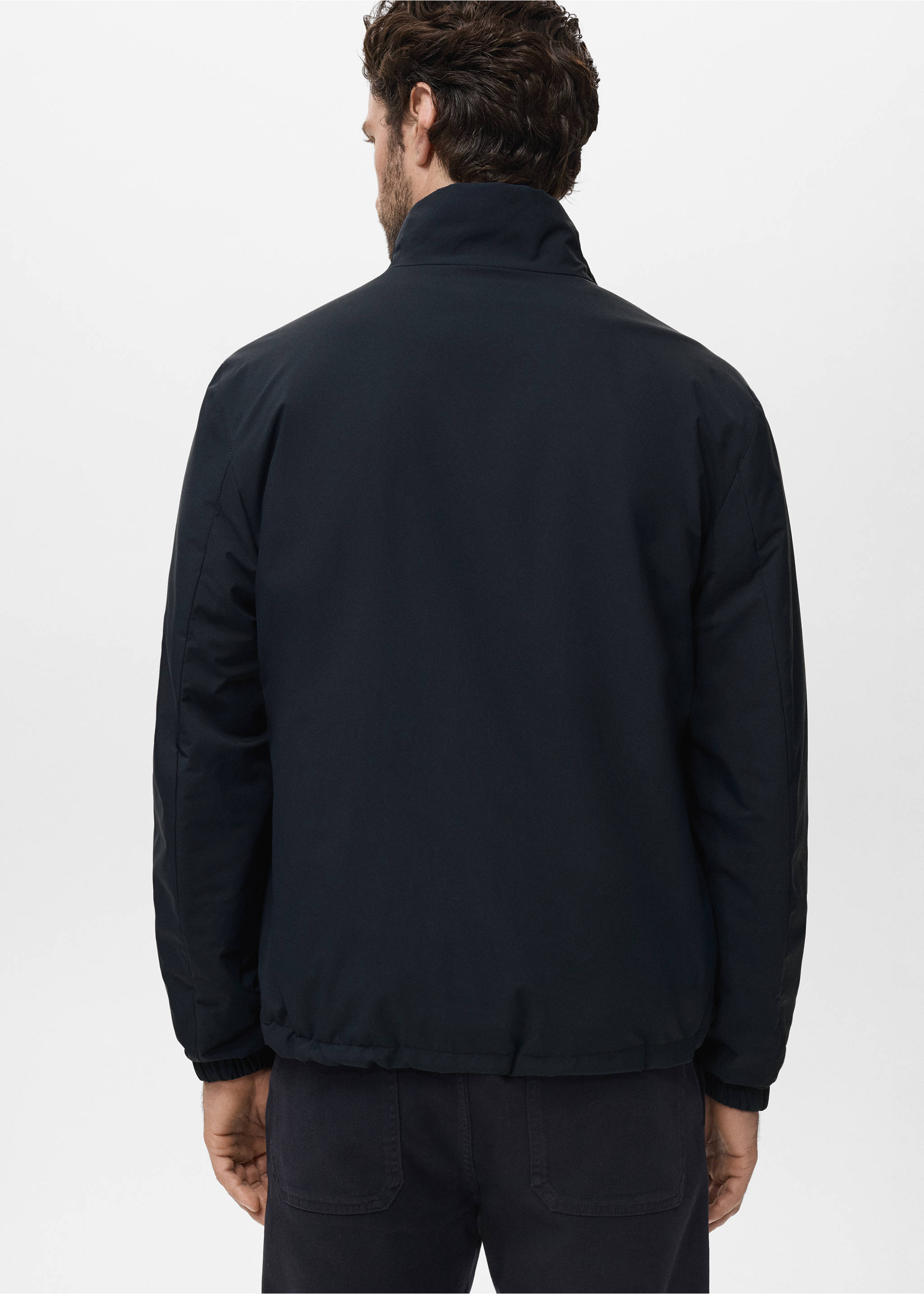 Reversible quilted water-repellent reversible jacket - Reverse of the article, Navy. Ref: 17015141-00.
