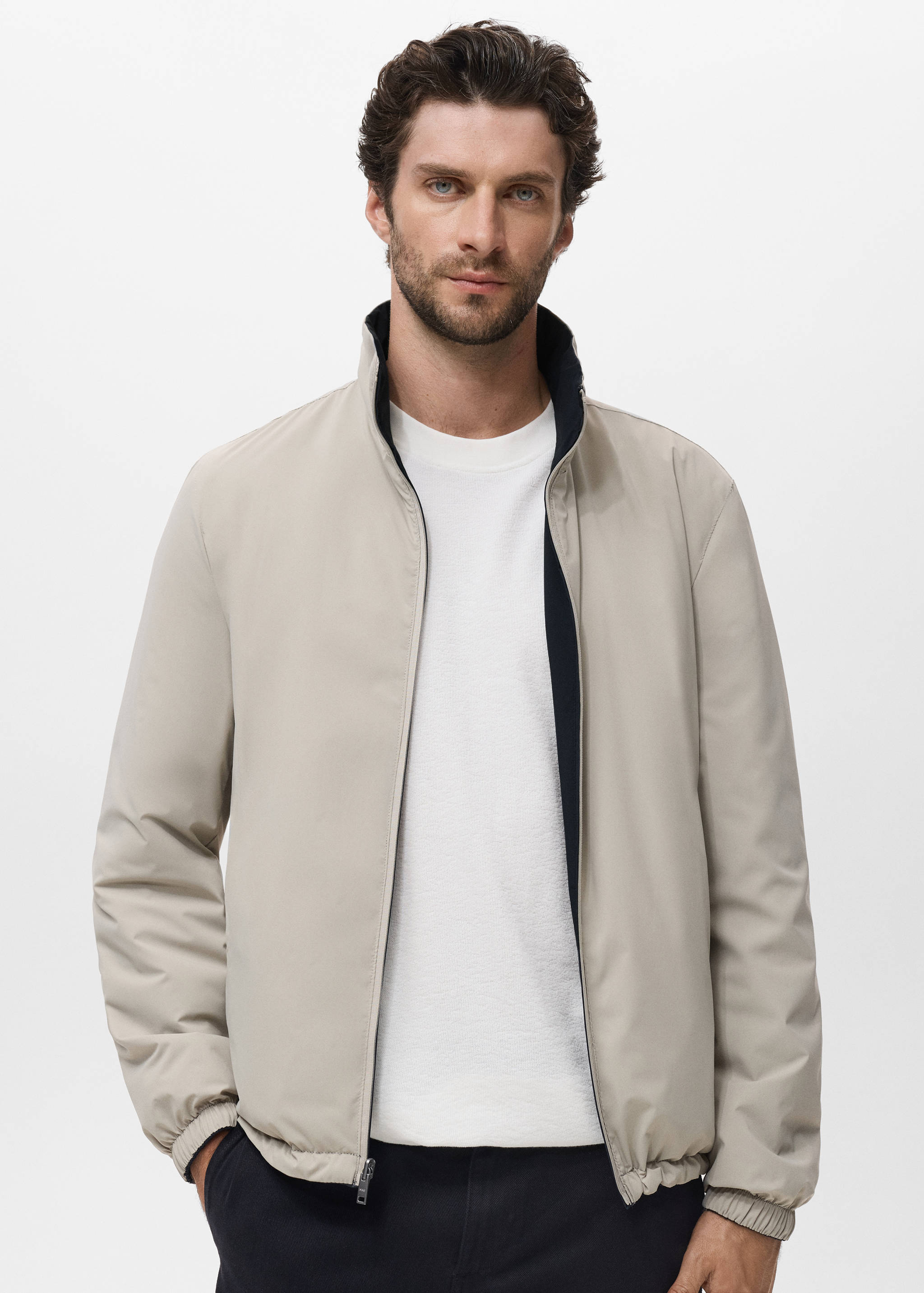 Reversible quilted water-repellent reversible jacket - Details of the article 3