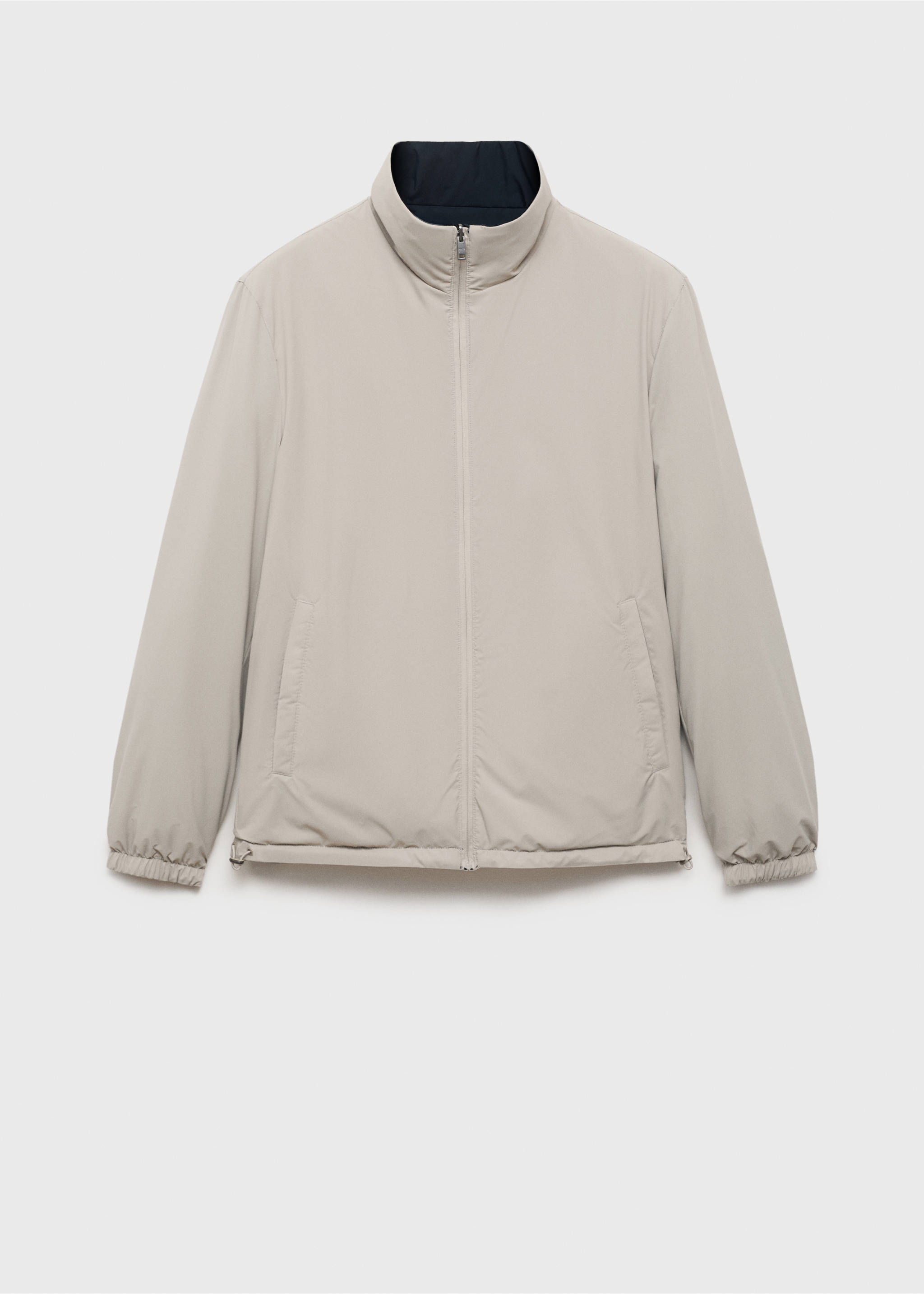 Reversible quilted water-repellent reversible jacket - Details of the article 8, Navy. Ref: 17015141-00.