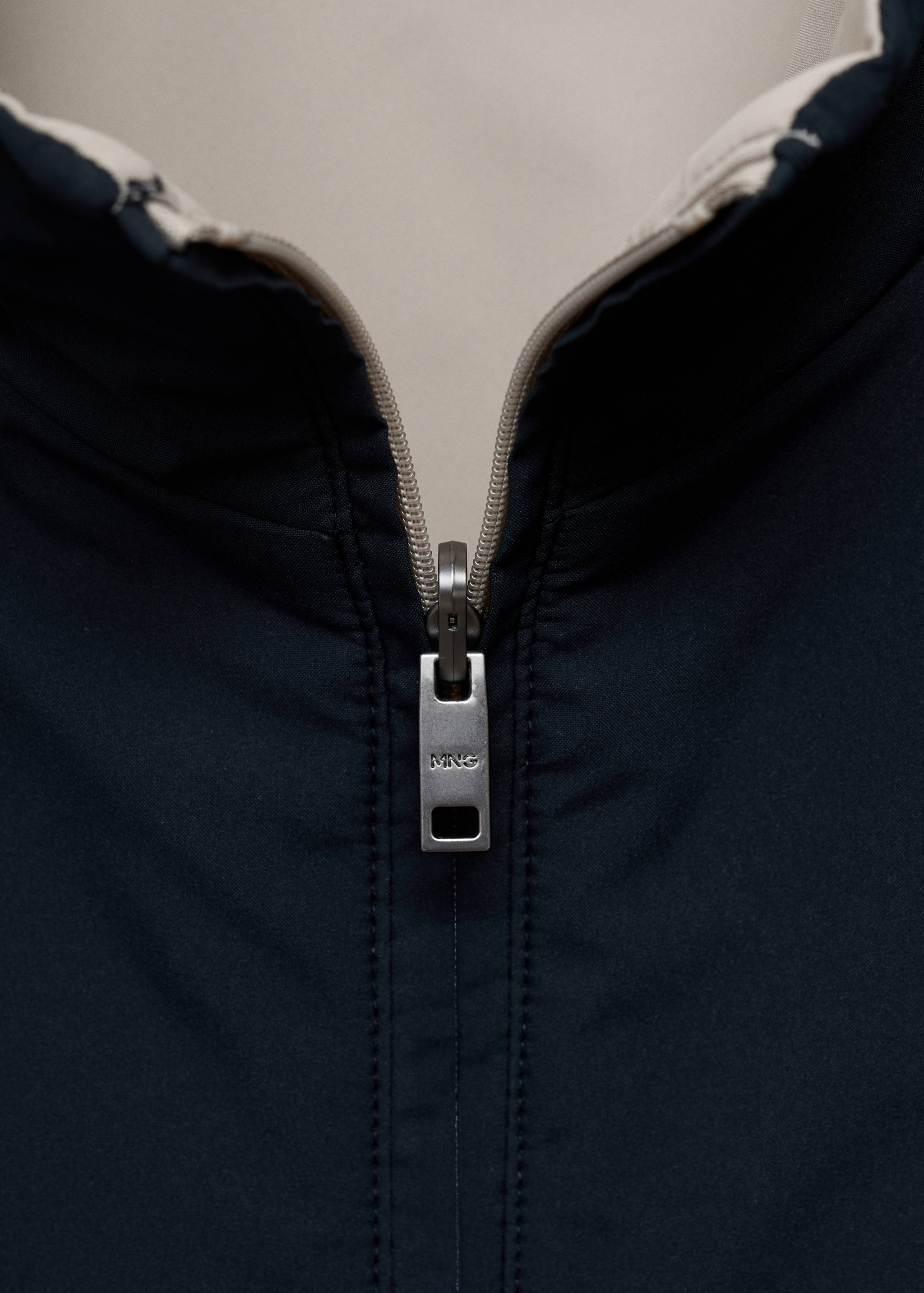Reversible quilted water-repellent reversible jacket - Details of the article 0