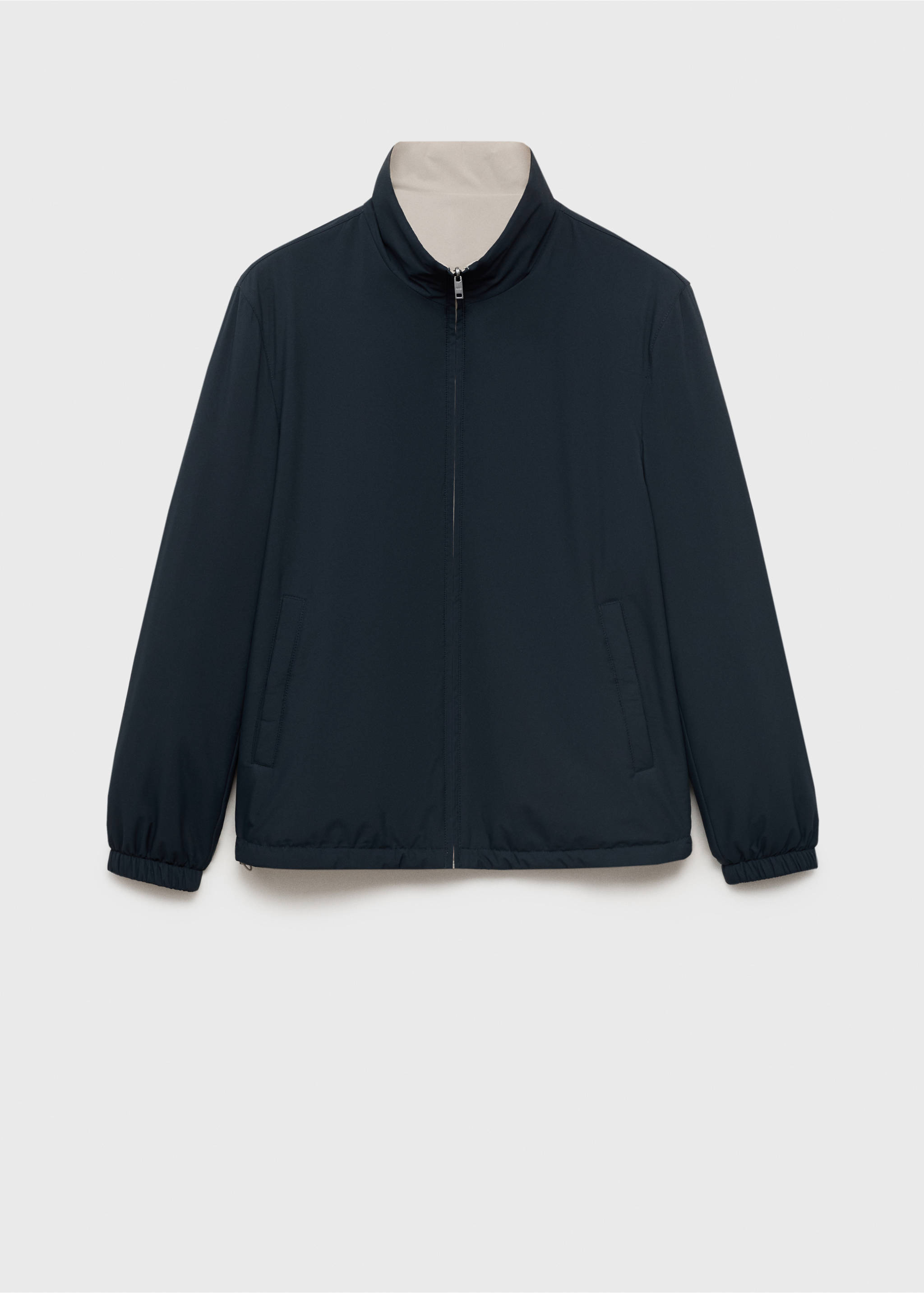 Reversible quilted water-repellent reversible jacket - Article without model, Navy. Ref: 17015141-00.