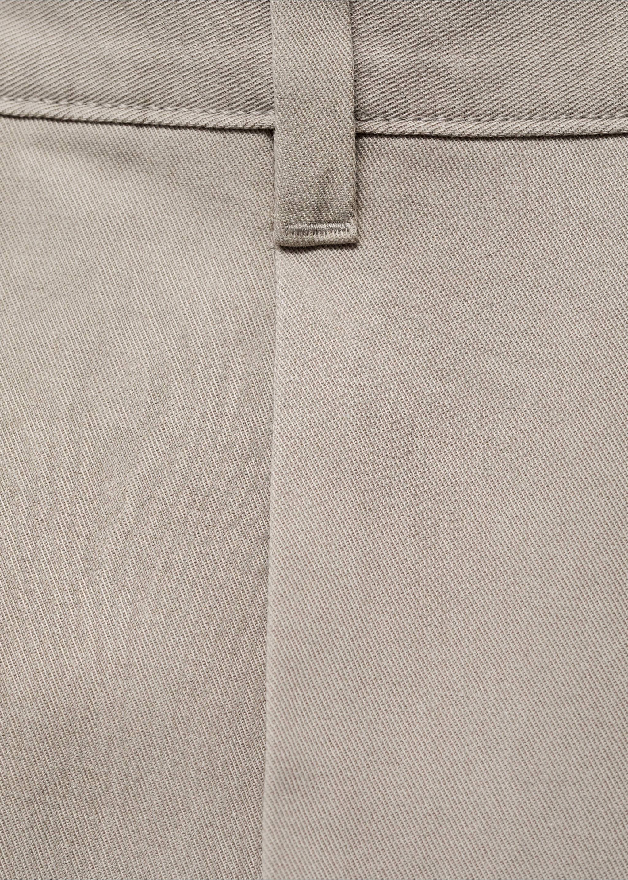 Cotton and lyocell straight-leg pleated trousers - Details of the article 8, Light/Pastel Grey. Ref: 17015142-00.