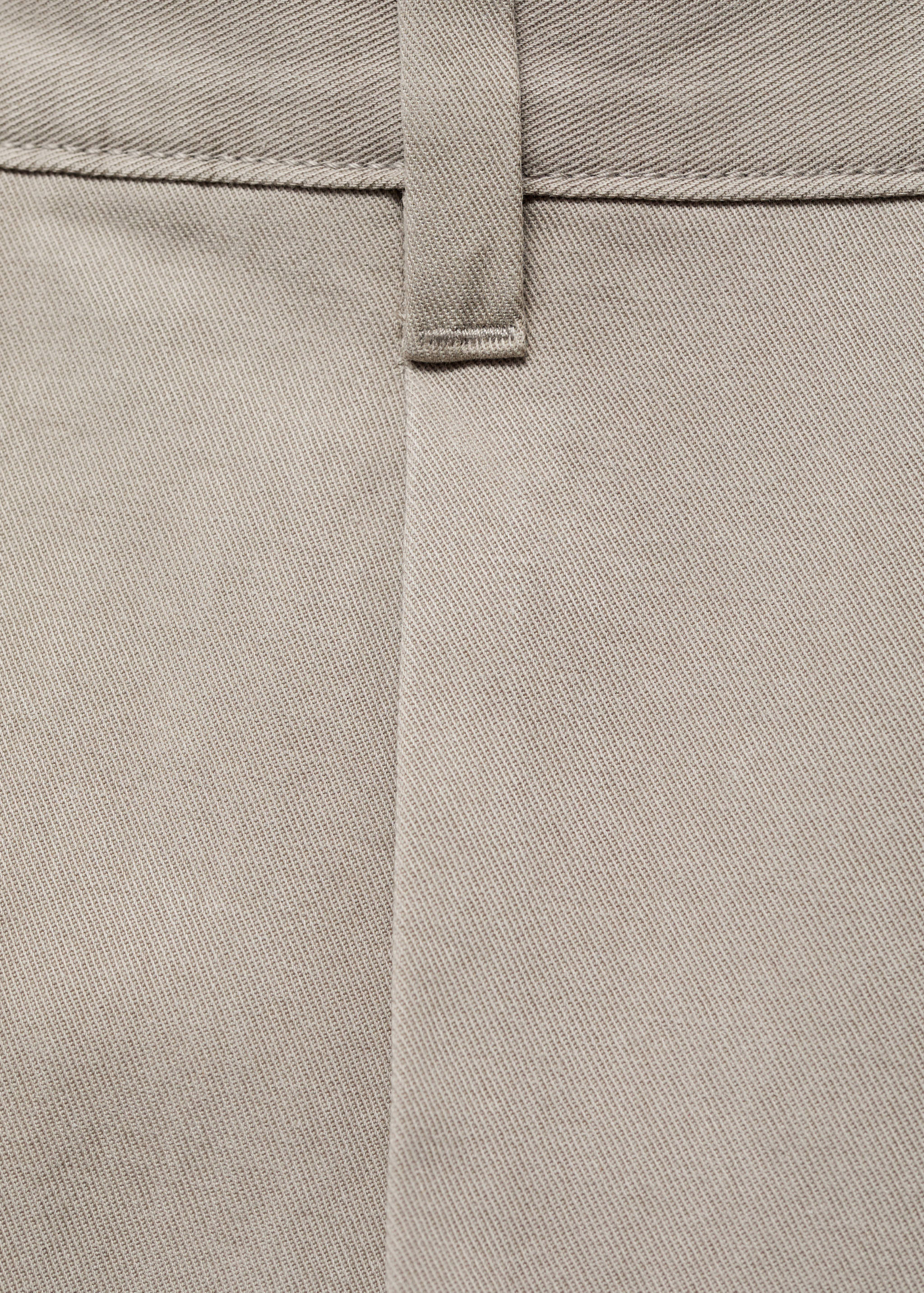 Cotton and lyocell straight-leg pleated trousers - Details of the article 8