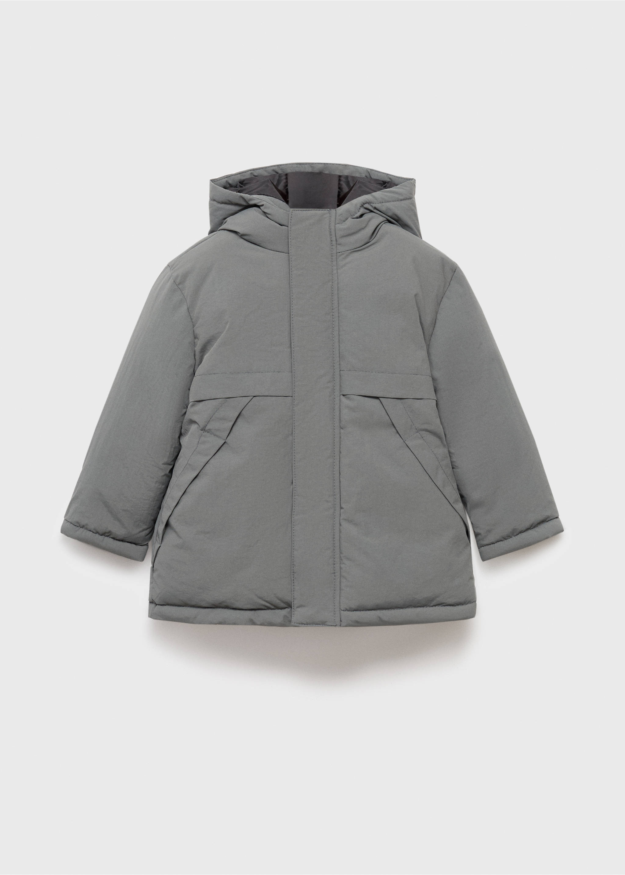 Gewatteerde anorak met capuchon - Artikel zonder model, Donkergrijs. Ref: 17015143-00.