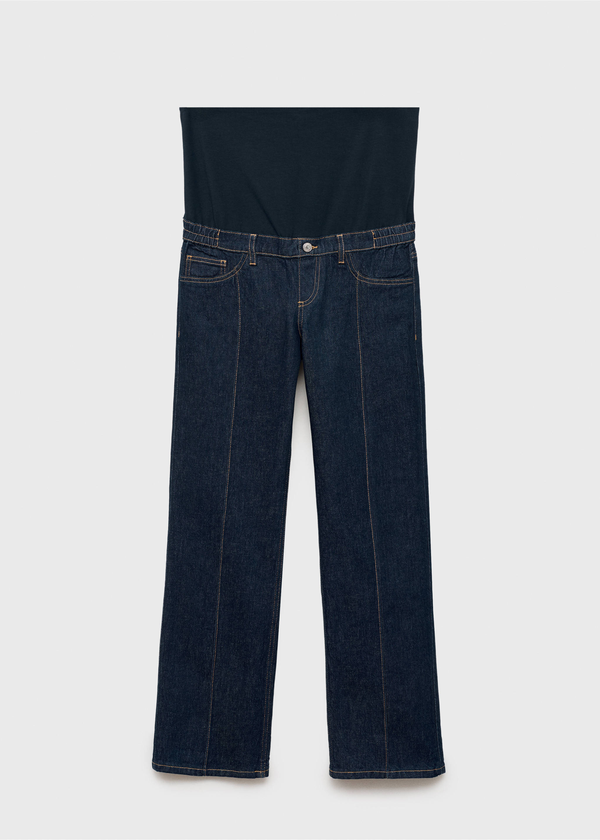 Umstandsjeans mit geraden Nähten - Artikel ohne Model, Blau. Ref: 17015152-00.