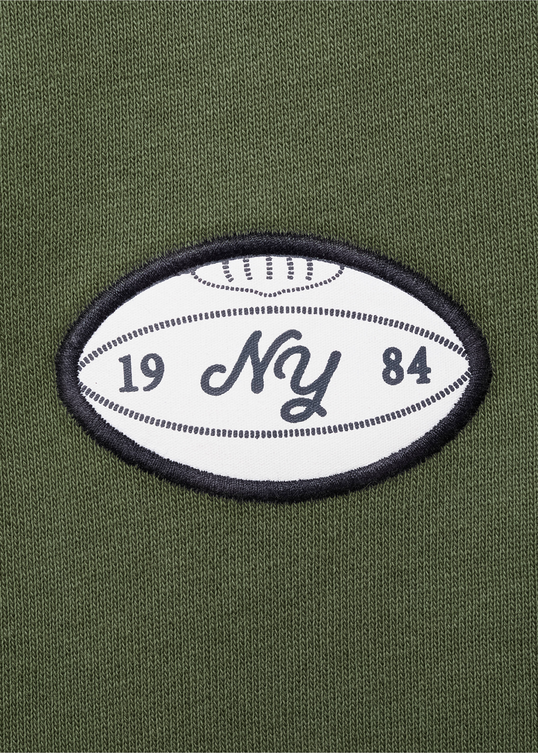 Printed embroidered sweatshirt - Details of the article 8, Green. Ref: 17015156-00.