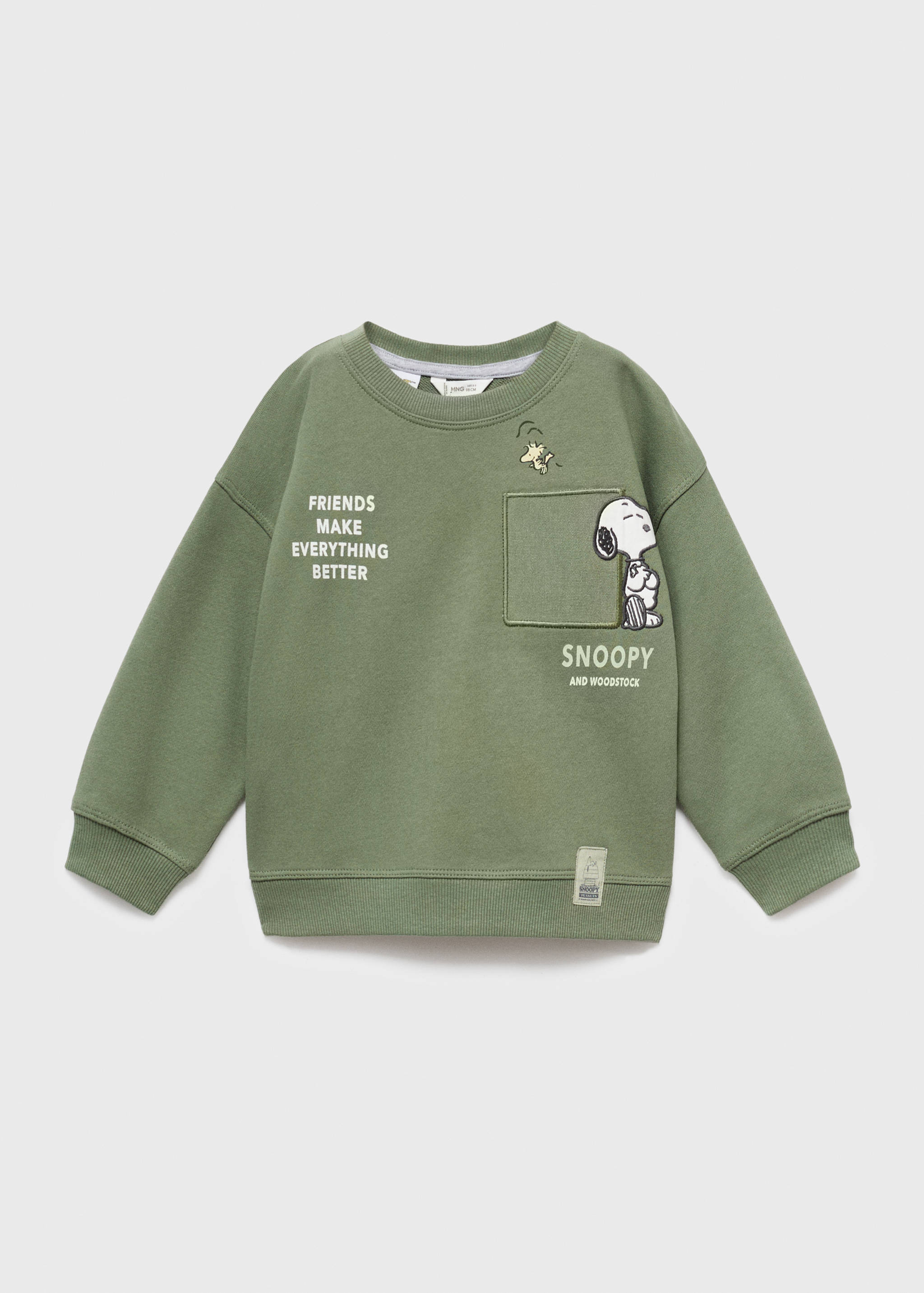 Embroidered Snoopy sweatshirt - Article without model