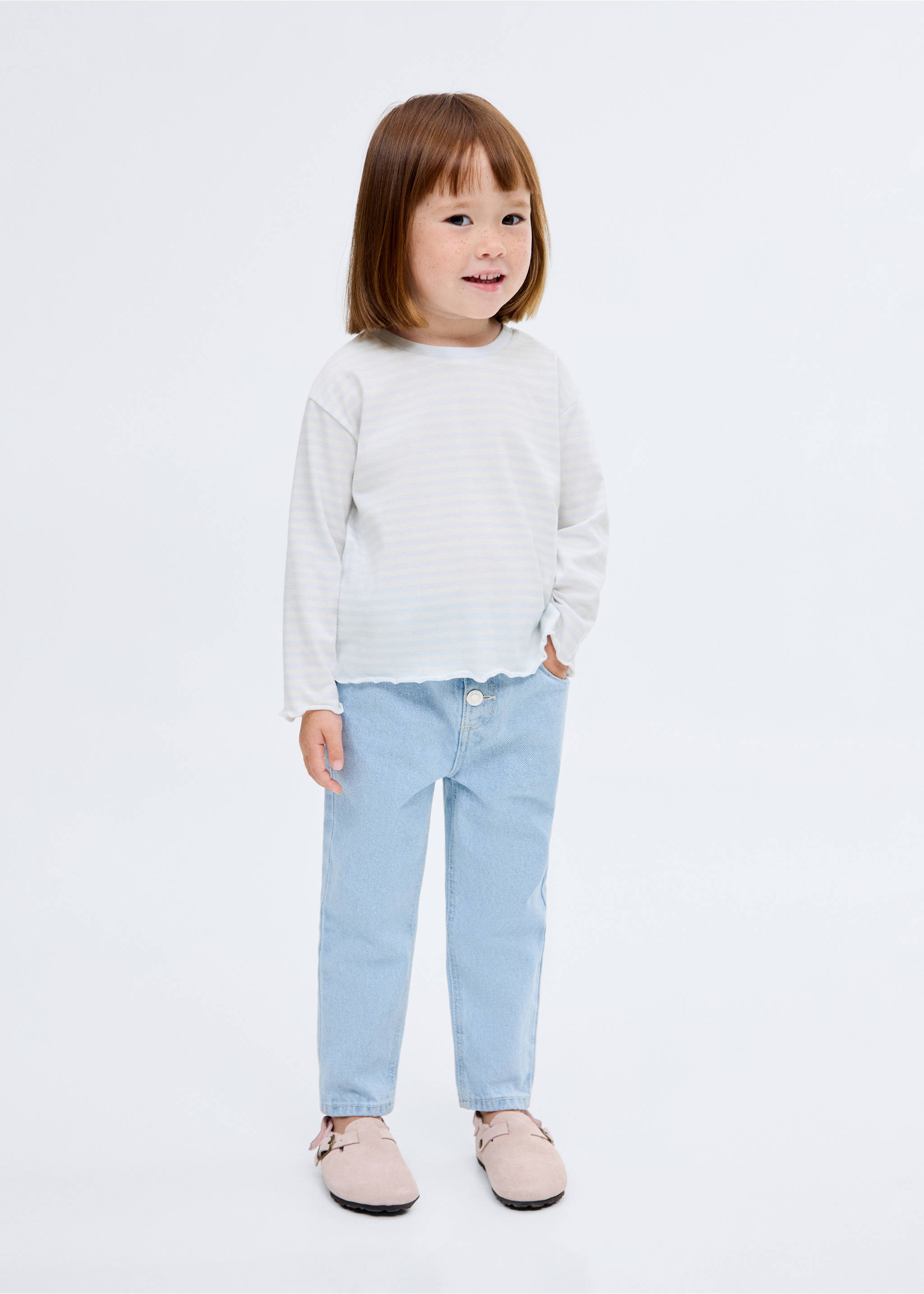 Striped cotton T-shirt - General plane, Sky Blue. Ref: 17015160-00.