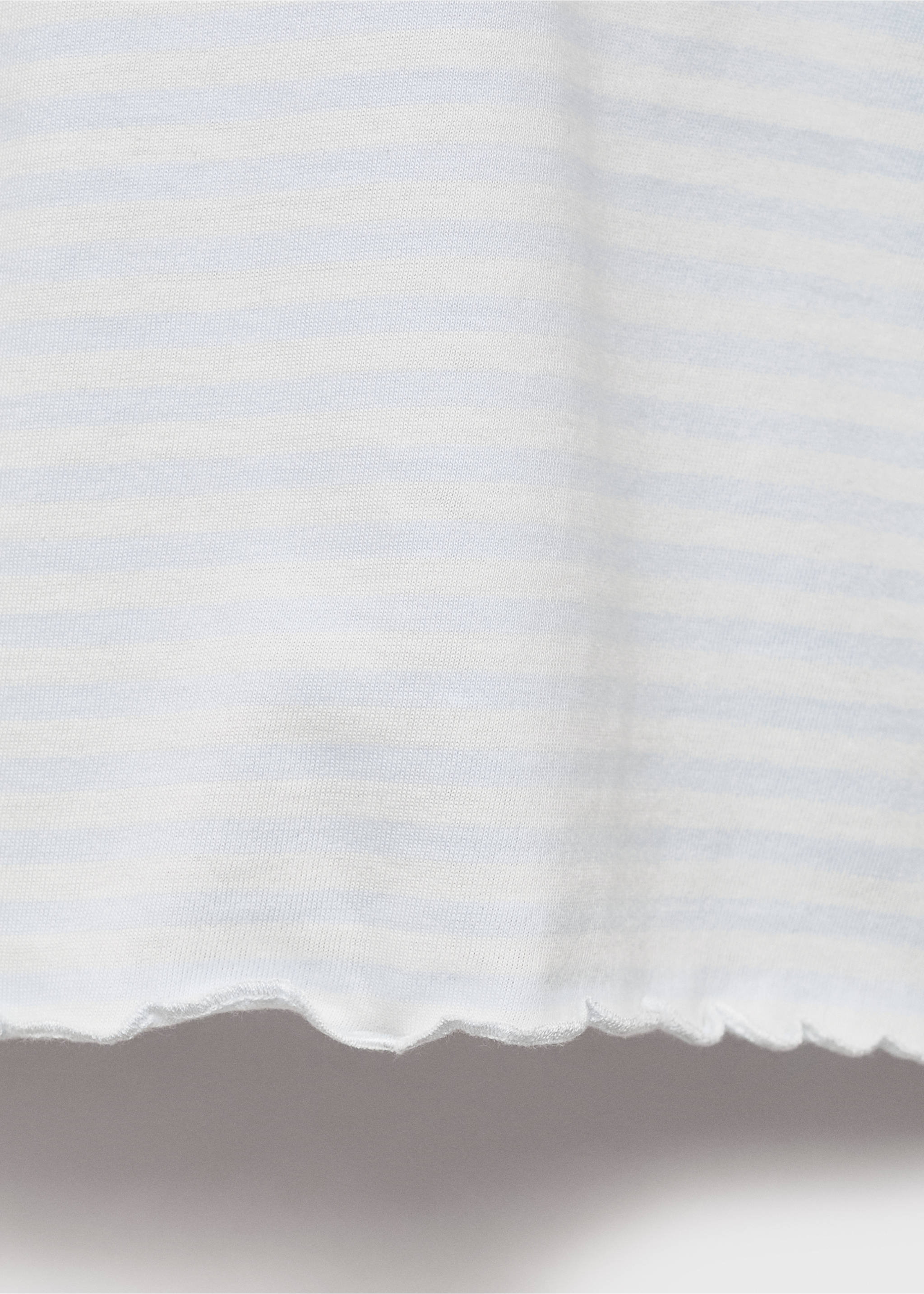 Striped cotton T-shirt - Details of the article 0, Sky Blue. Ref: 17015160-00.