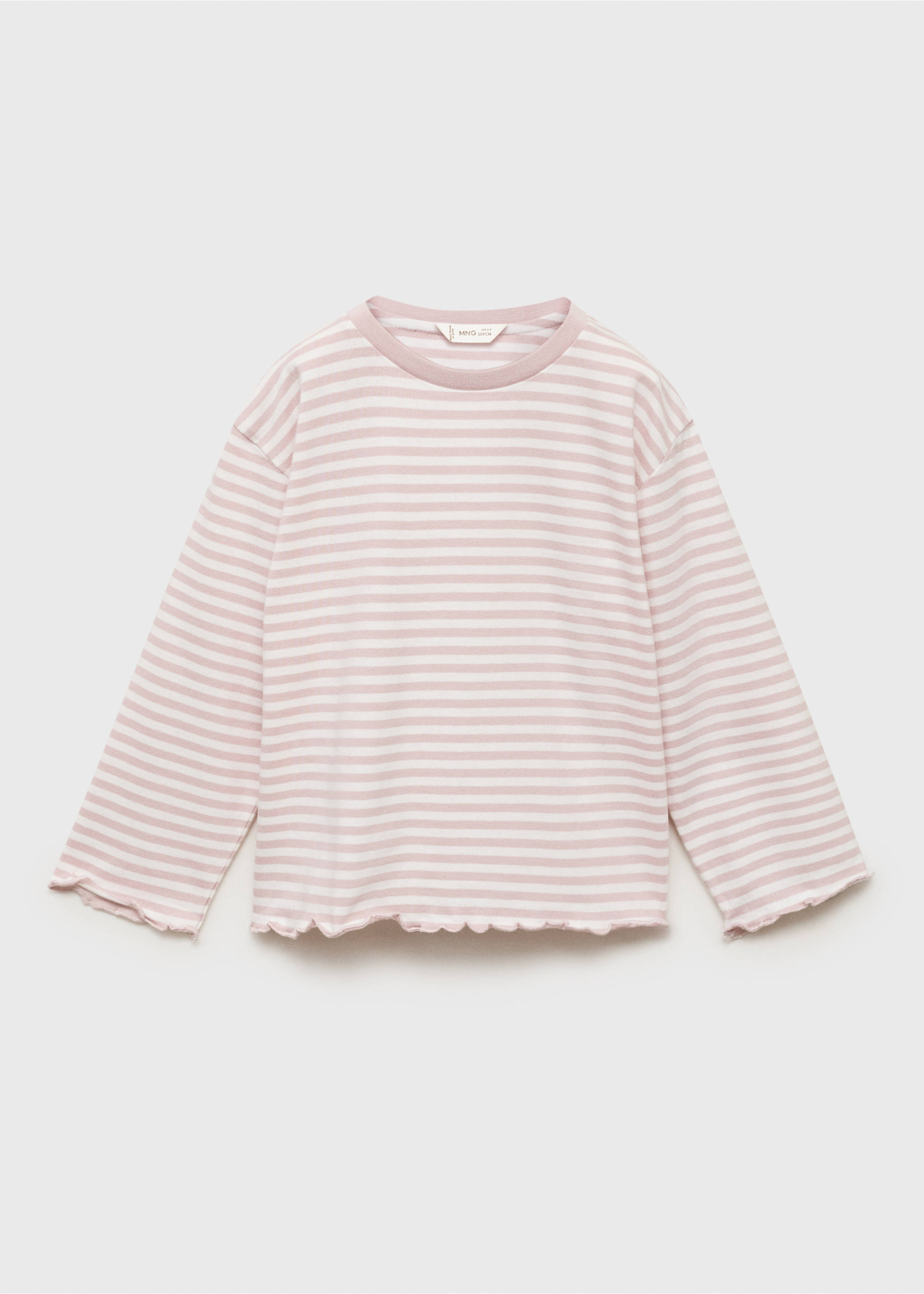 Striped cotton T-shirt - Article without model, Pink. Ref: 17015160-00.