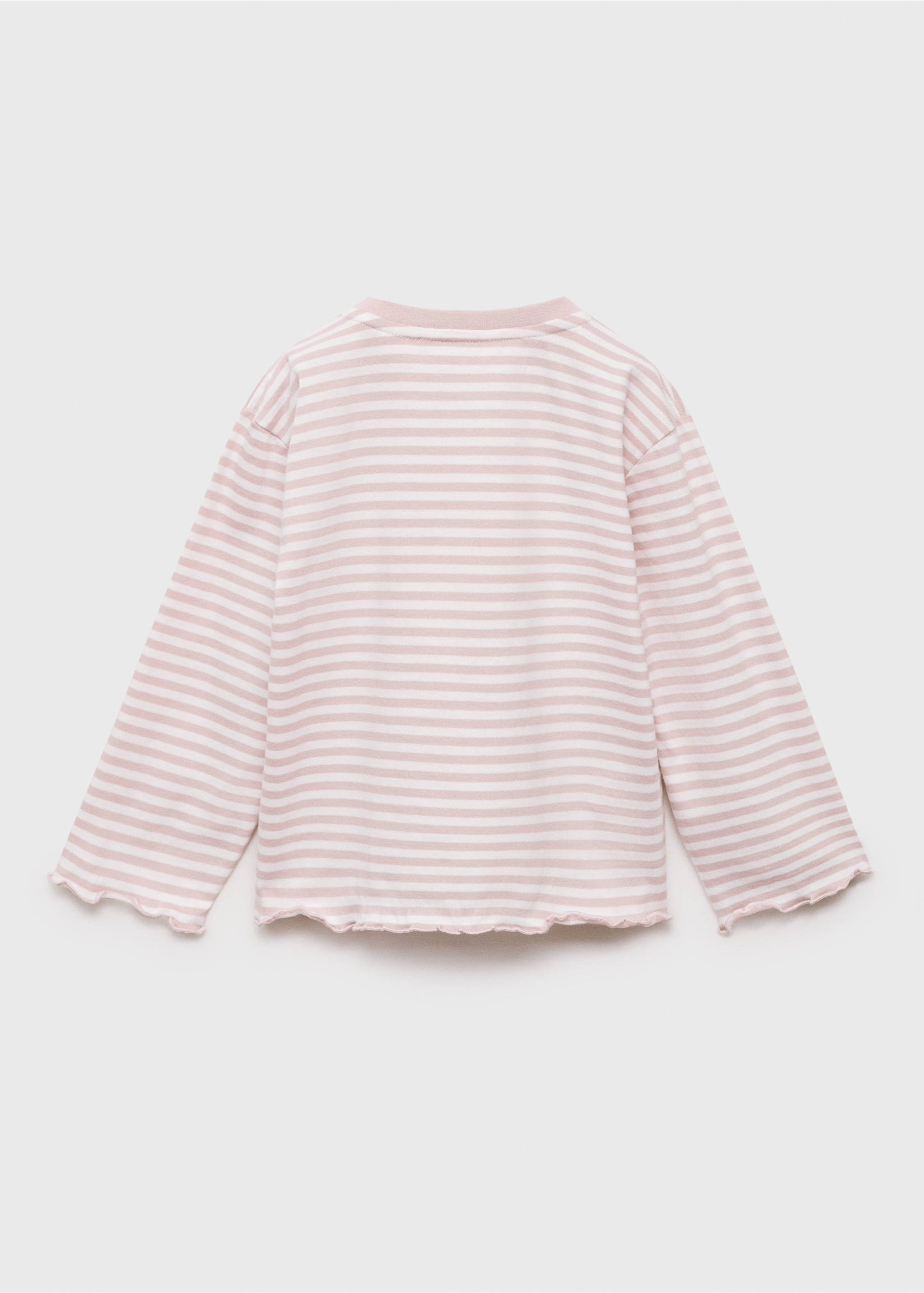 Striped cotton T-shirt - Reverse of the article, Pink. Ref: 17015160-00.