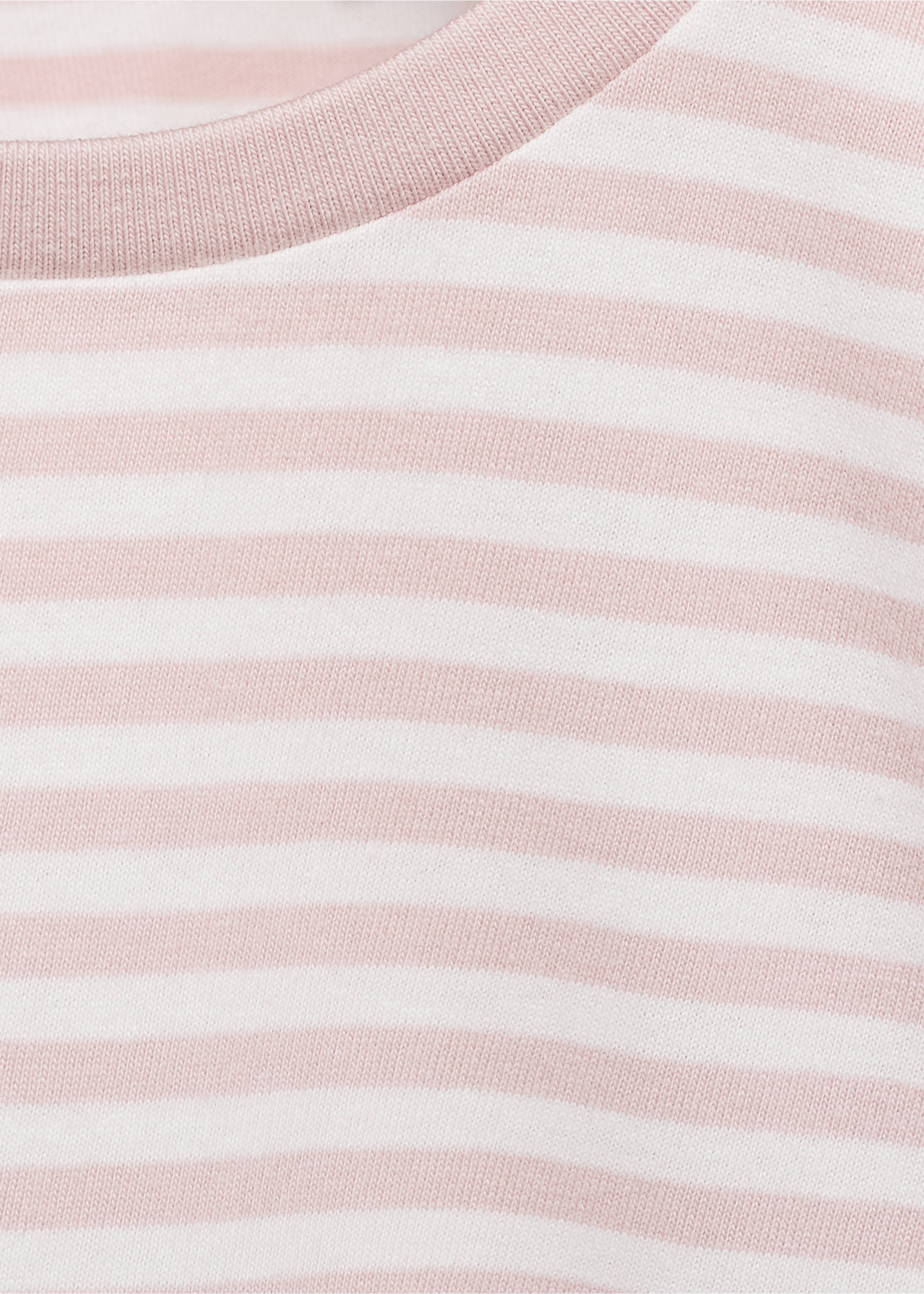 Striped cotton T-shirt - Details of the article 8, Pink. Ref: 17015160-00.