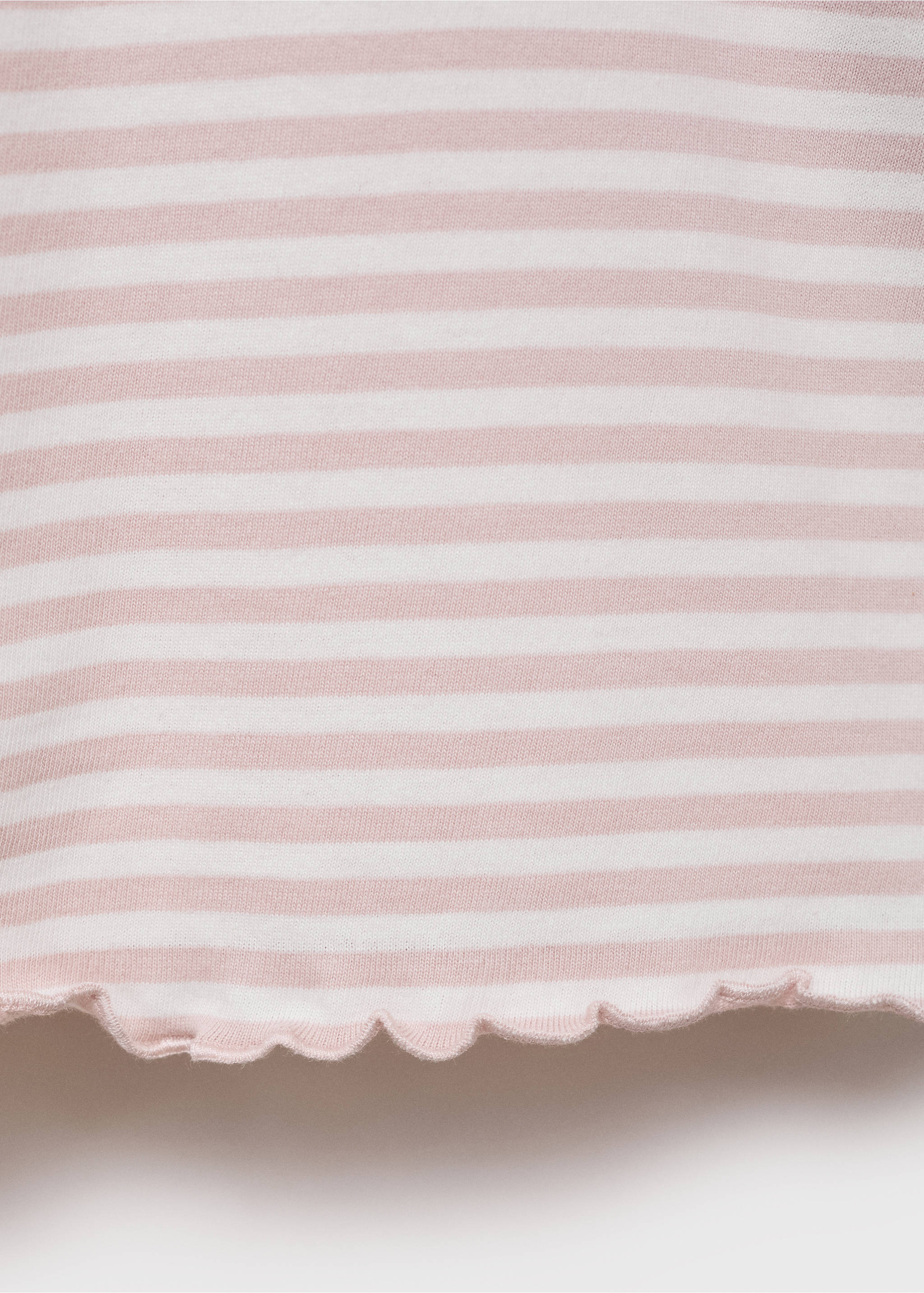 Striped cotton T-shirt - Details of the article 0, Pink. Ref: 17015160-00.
