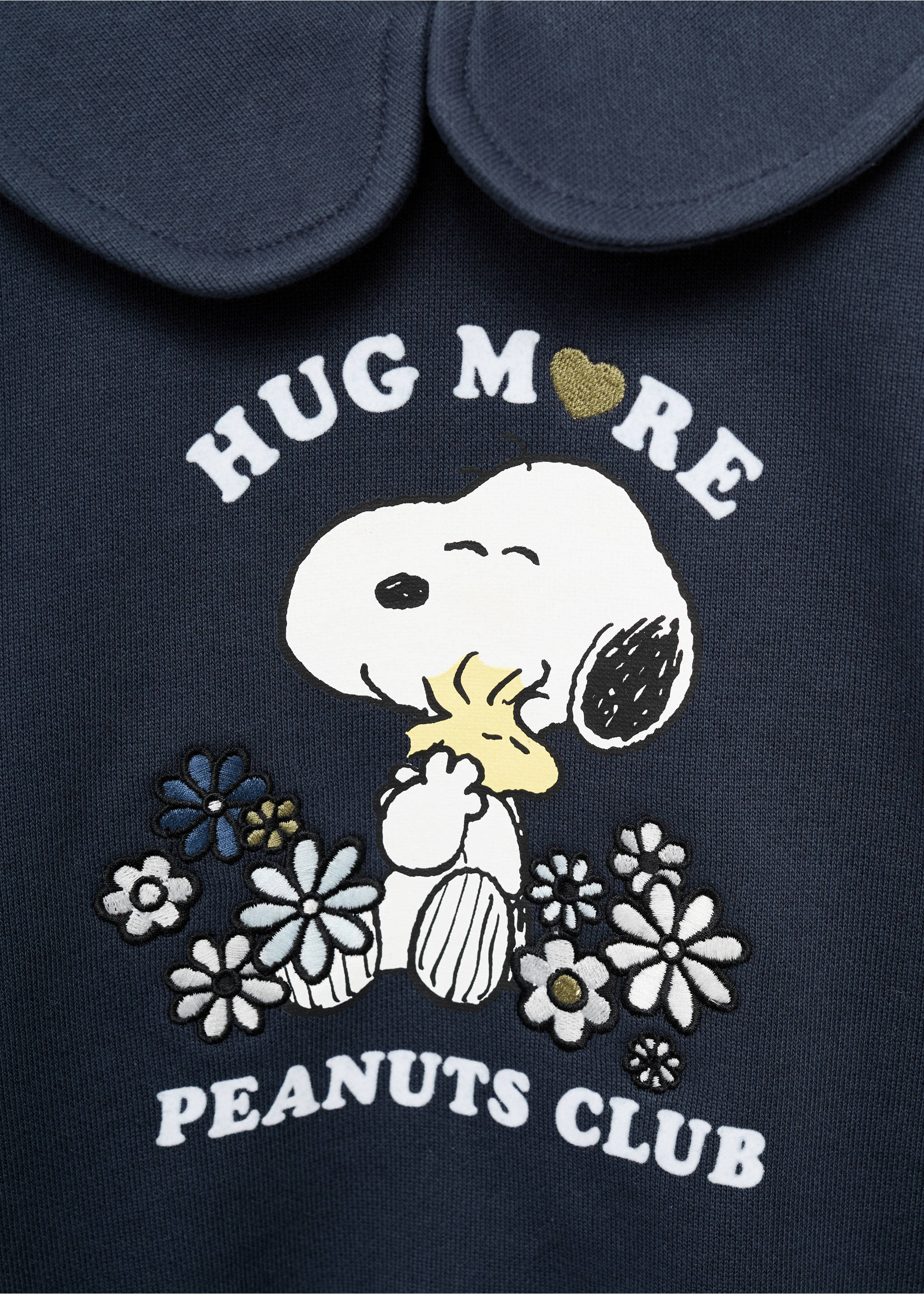 Snoopy-print sweatshirt - Details of the article 8, Navy. Ref: 17015163-00.