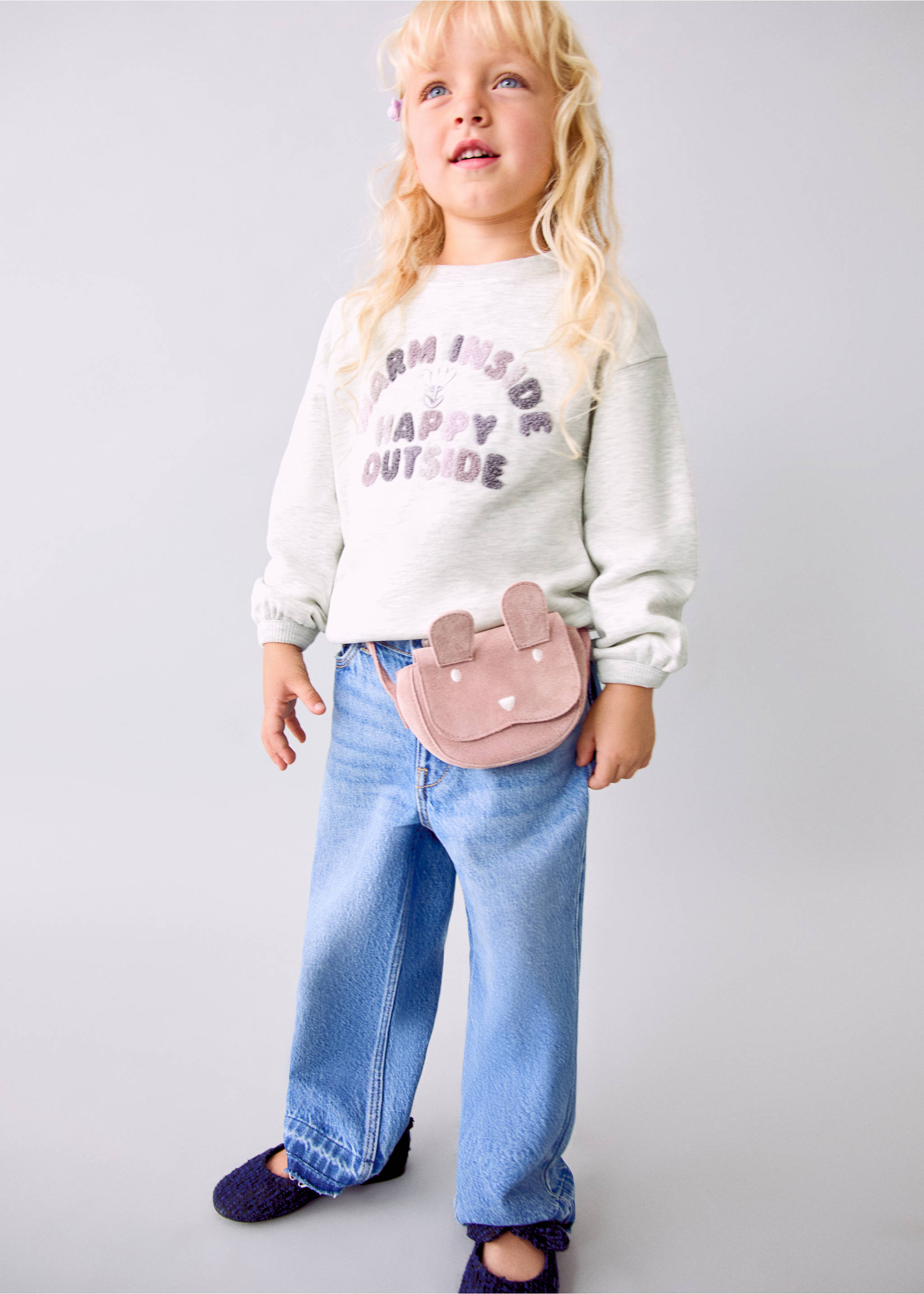Floral embroidered sweatshirt - General plane, Light Heather Grey. Ref: 17015164-00.
