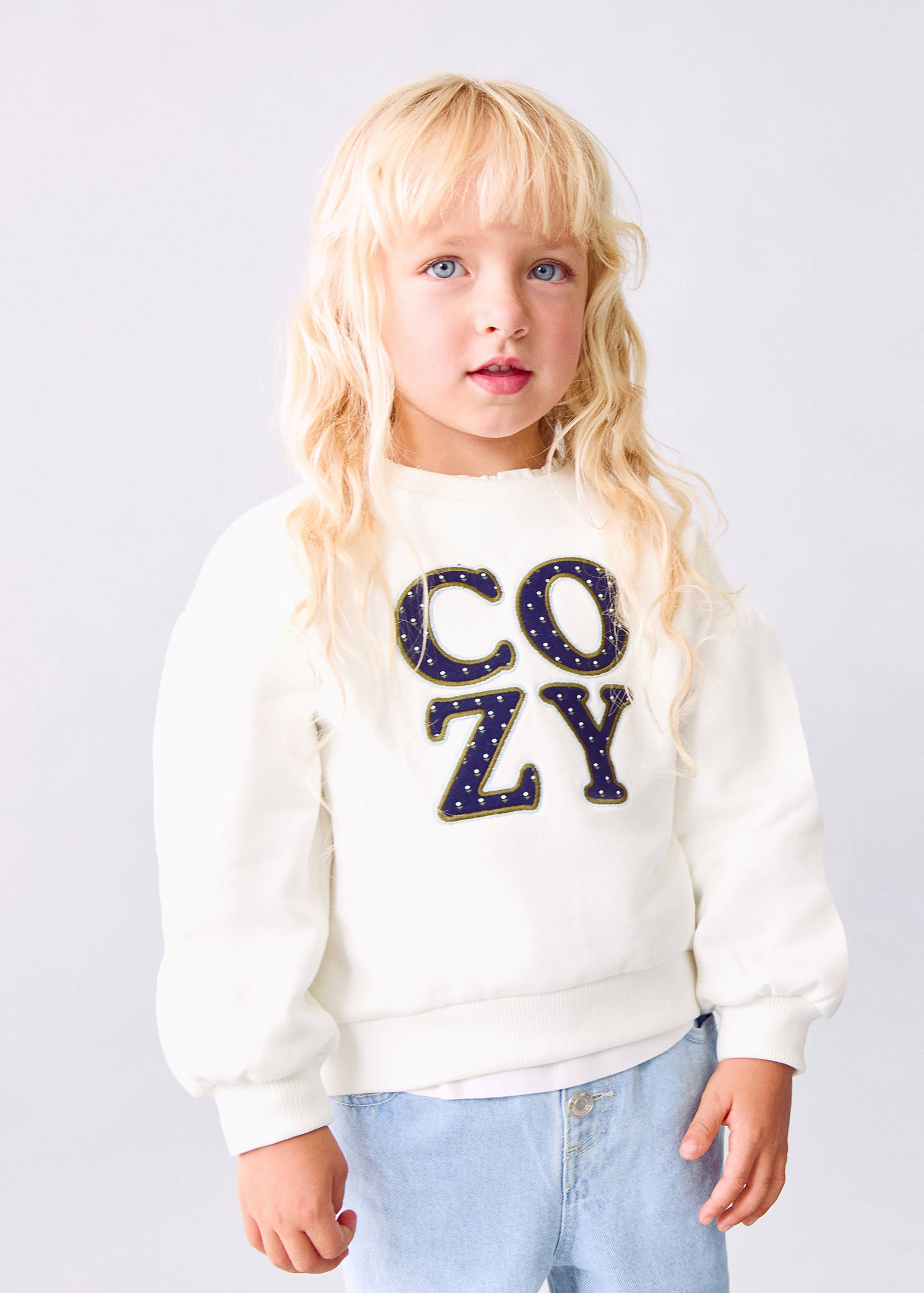 Floral embroidered sweatshirt - General plane, Off White. Ref: 17015165-00.