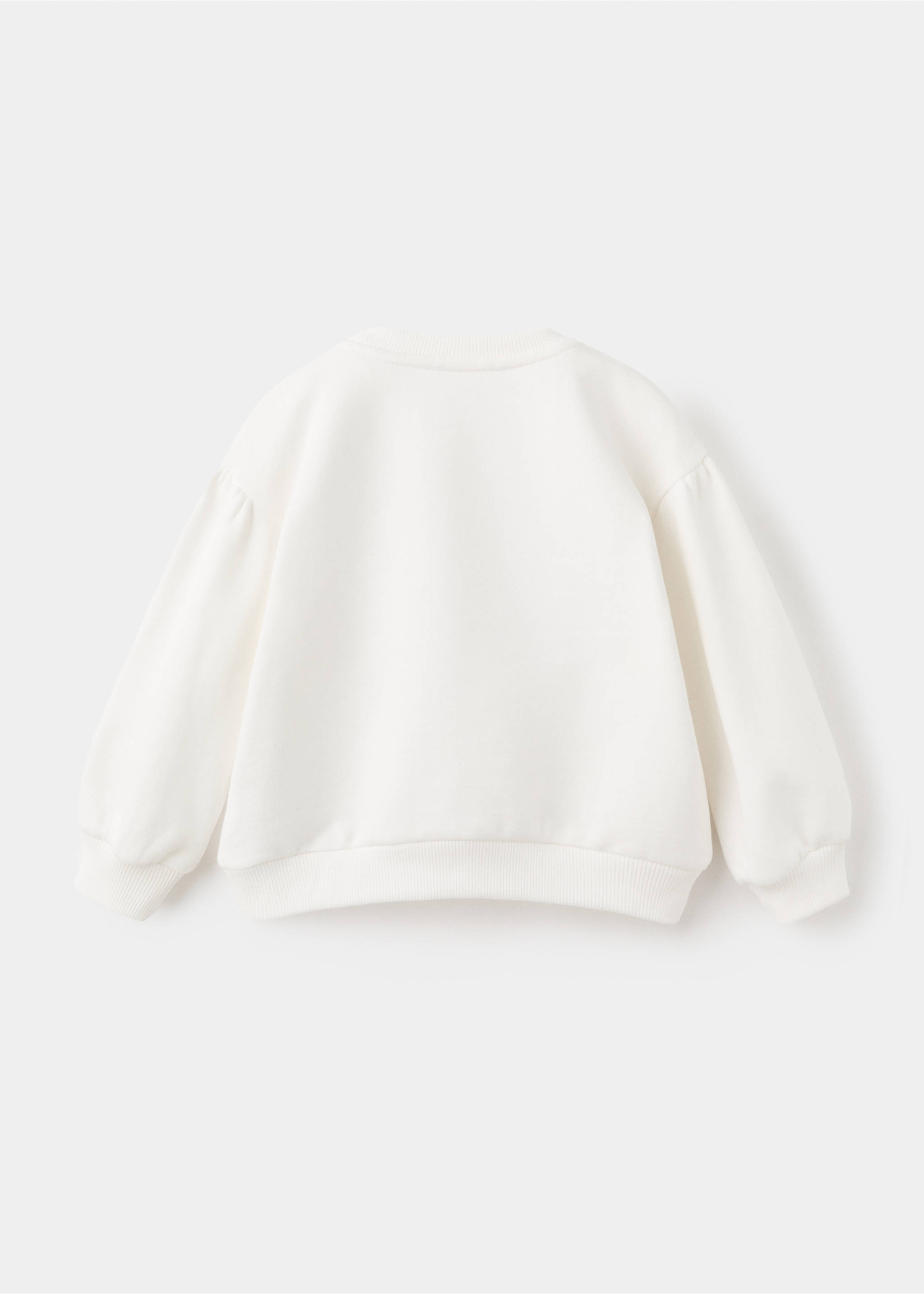 Floral embroidered sweatshirt - Reverse of the article, Off White. Ref: 17015165-00.