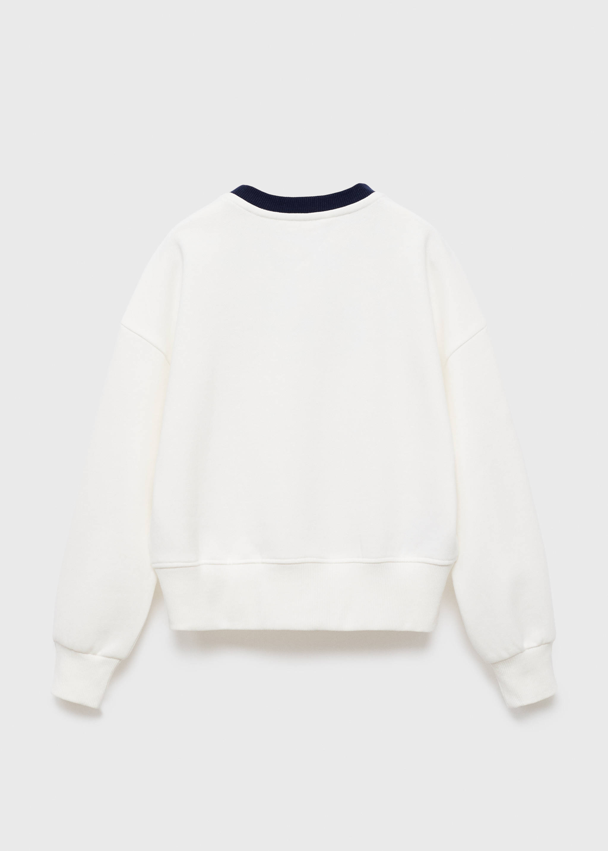 Embroidered detail cotton sweatshirt - Reverse of the article