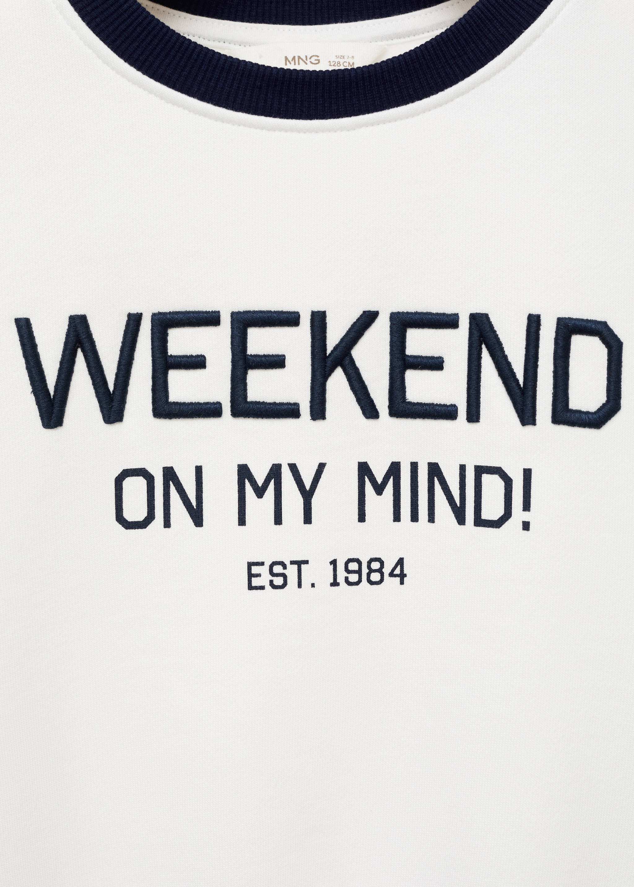 Embroidered detail cotton sweatshirt - Details of the article 8
