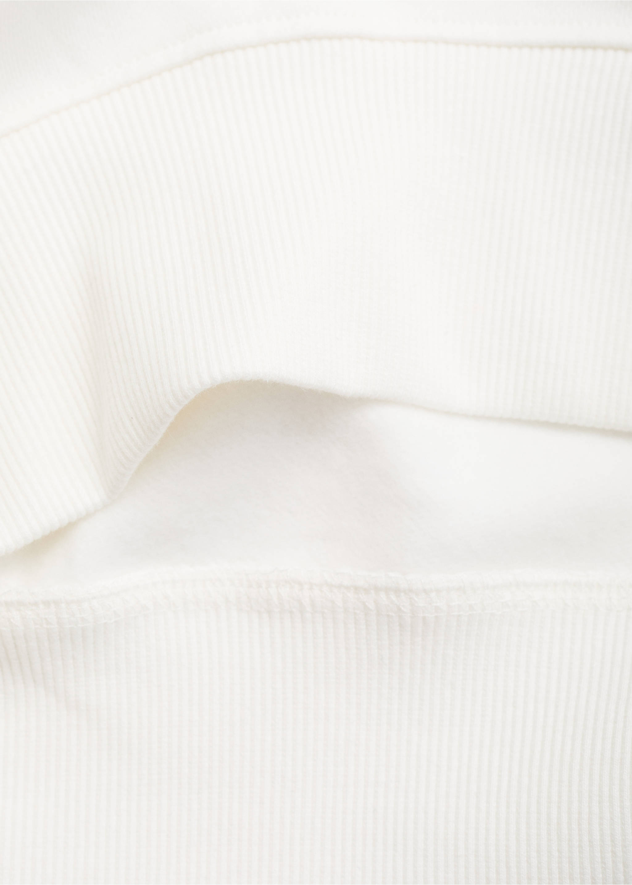 Embroidered detail cotton sweatshirt - Details of the article 0, Off White. Ref: 17015166-00.