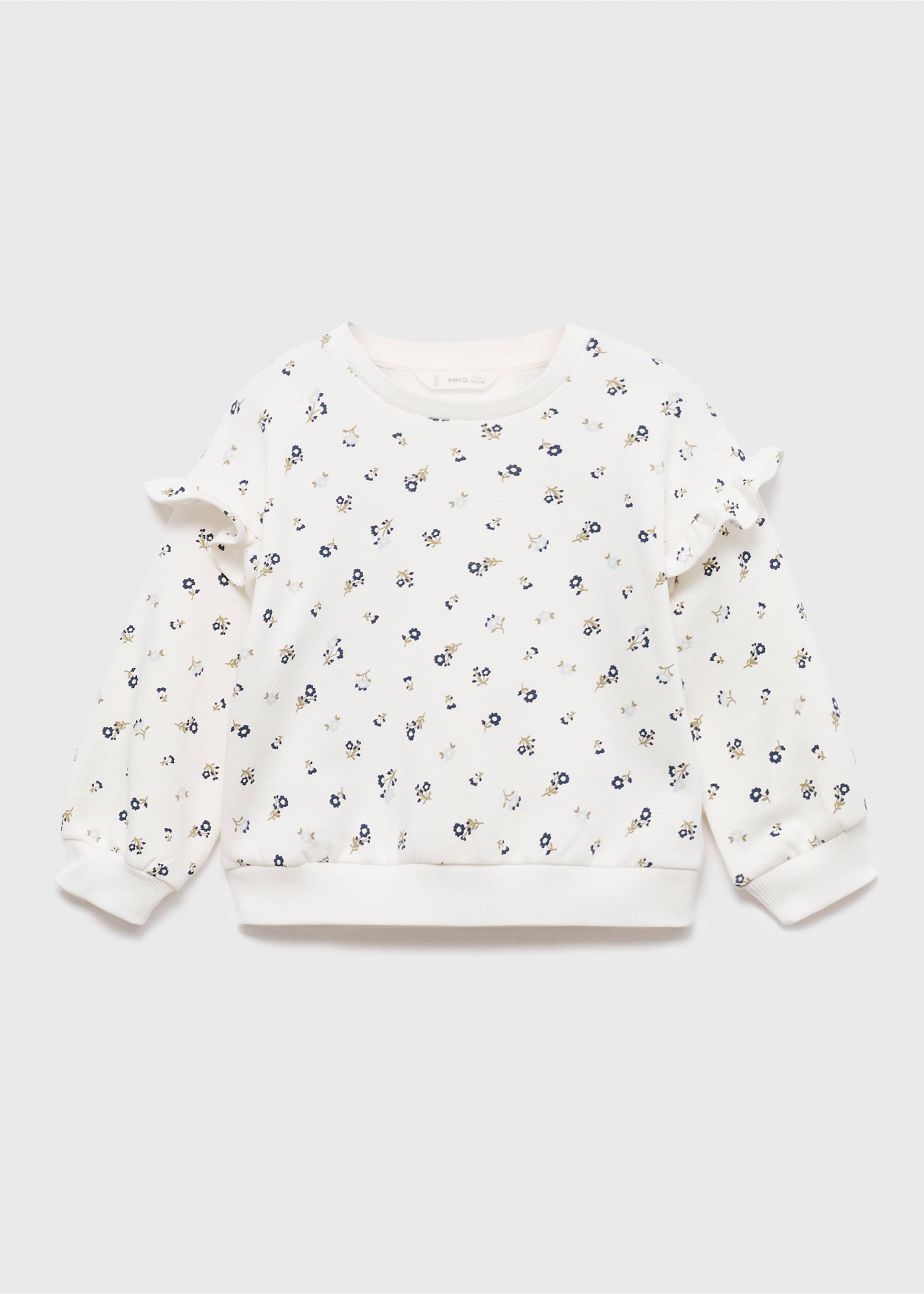 Ruffle detail sweatshirt - Article without model, Off White. Ref: 17015168-00.