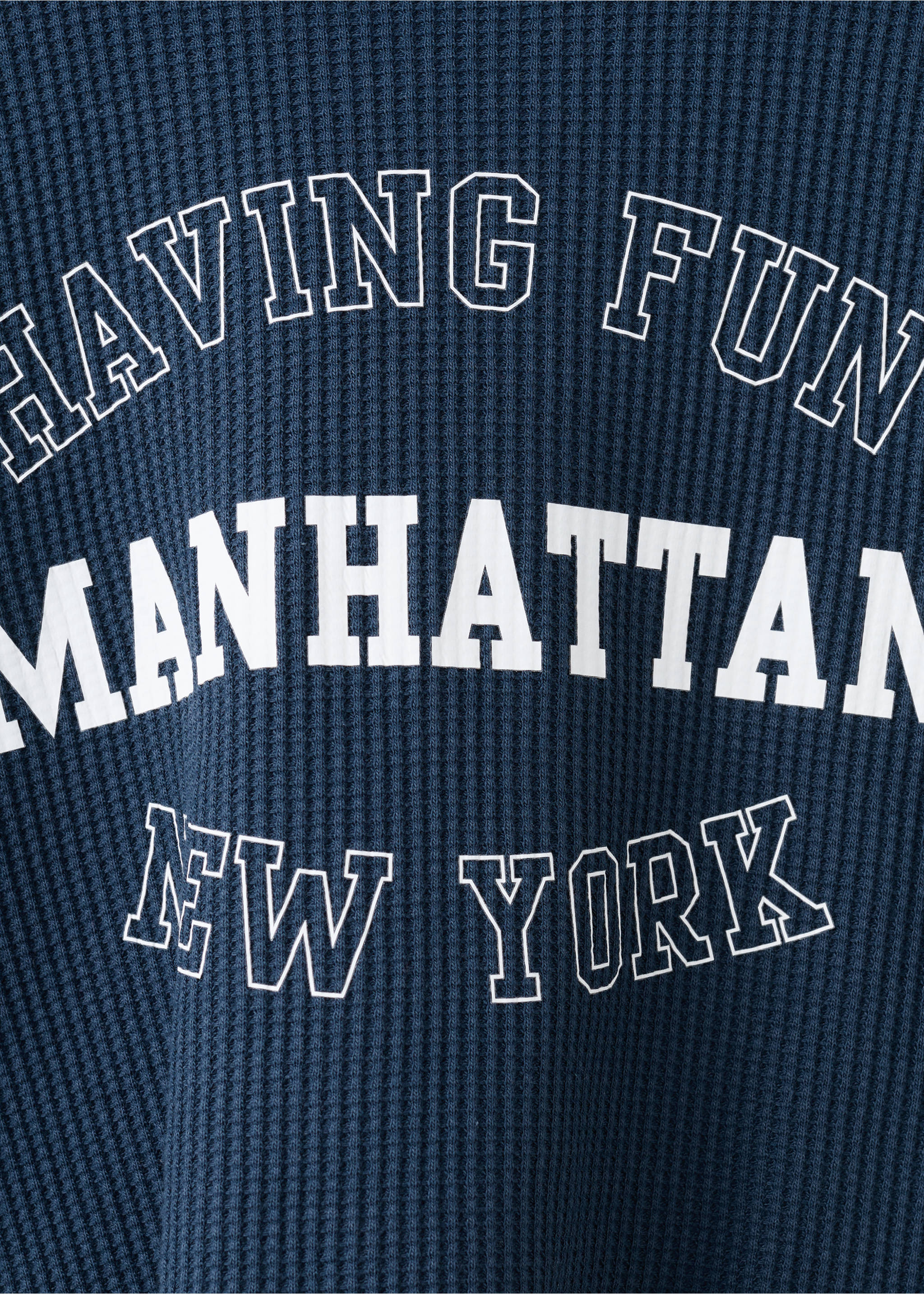 Dessuadora estampat cotó - Detall de l'article 8, Blau marí. Ref: 17015169-00.