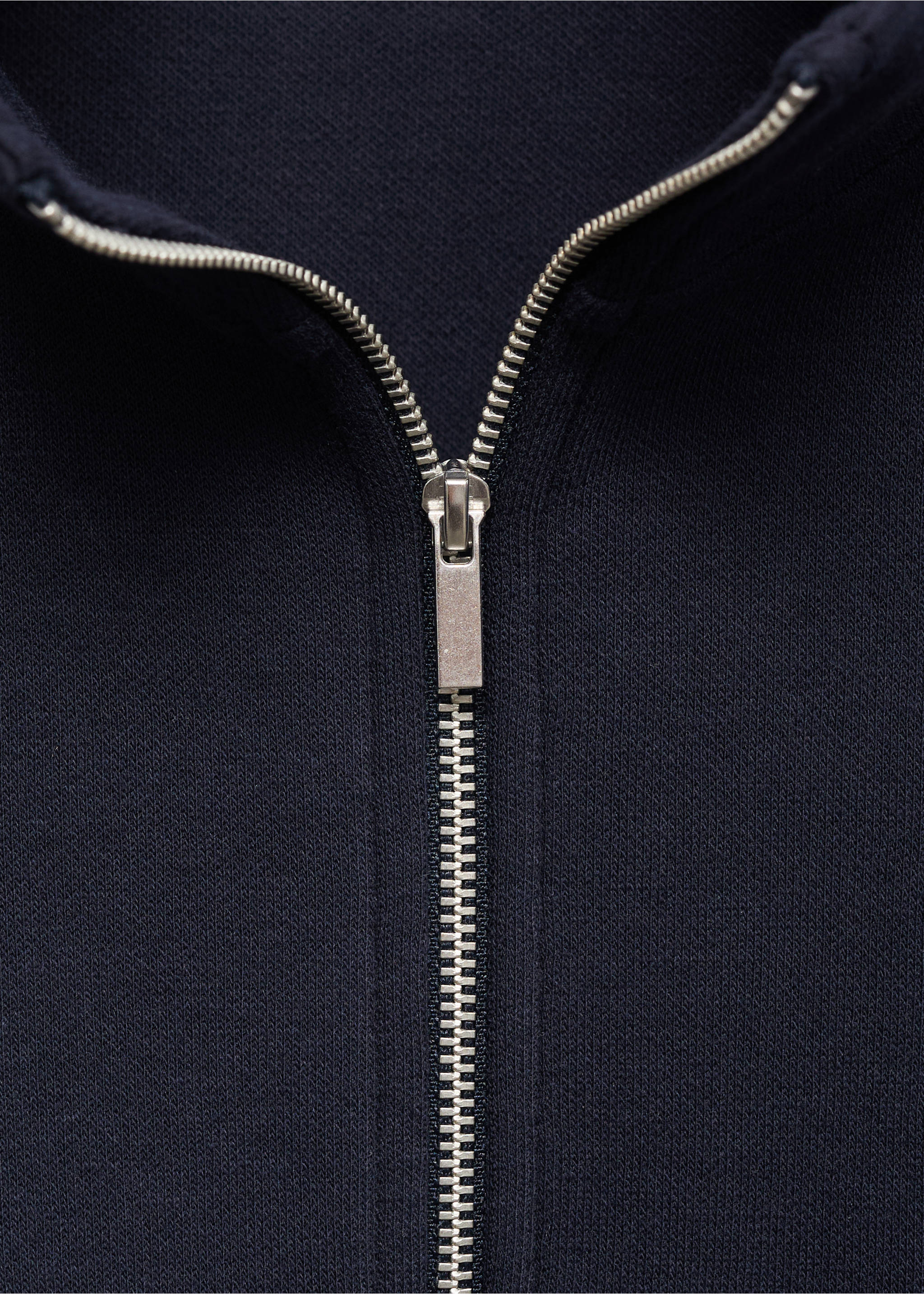Sweat-shirt col montant zippé - Détail de l'article 8, Bleu marine. Ref: 17015171-00.