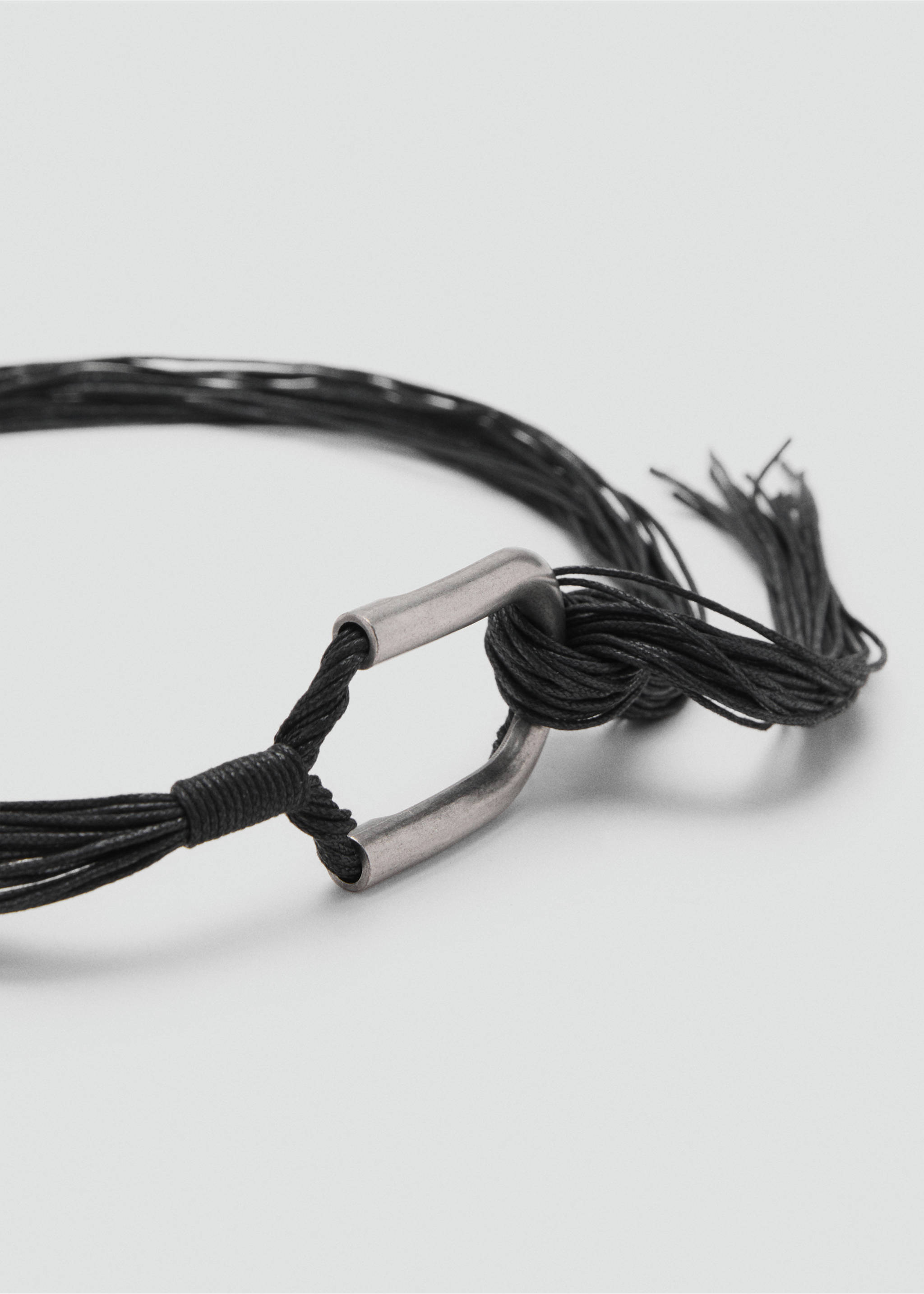 Rope belt with buckle - Medium plane, Black. Ref: 17015176-00.