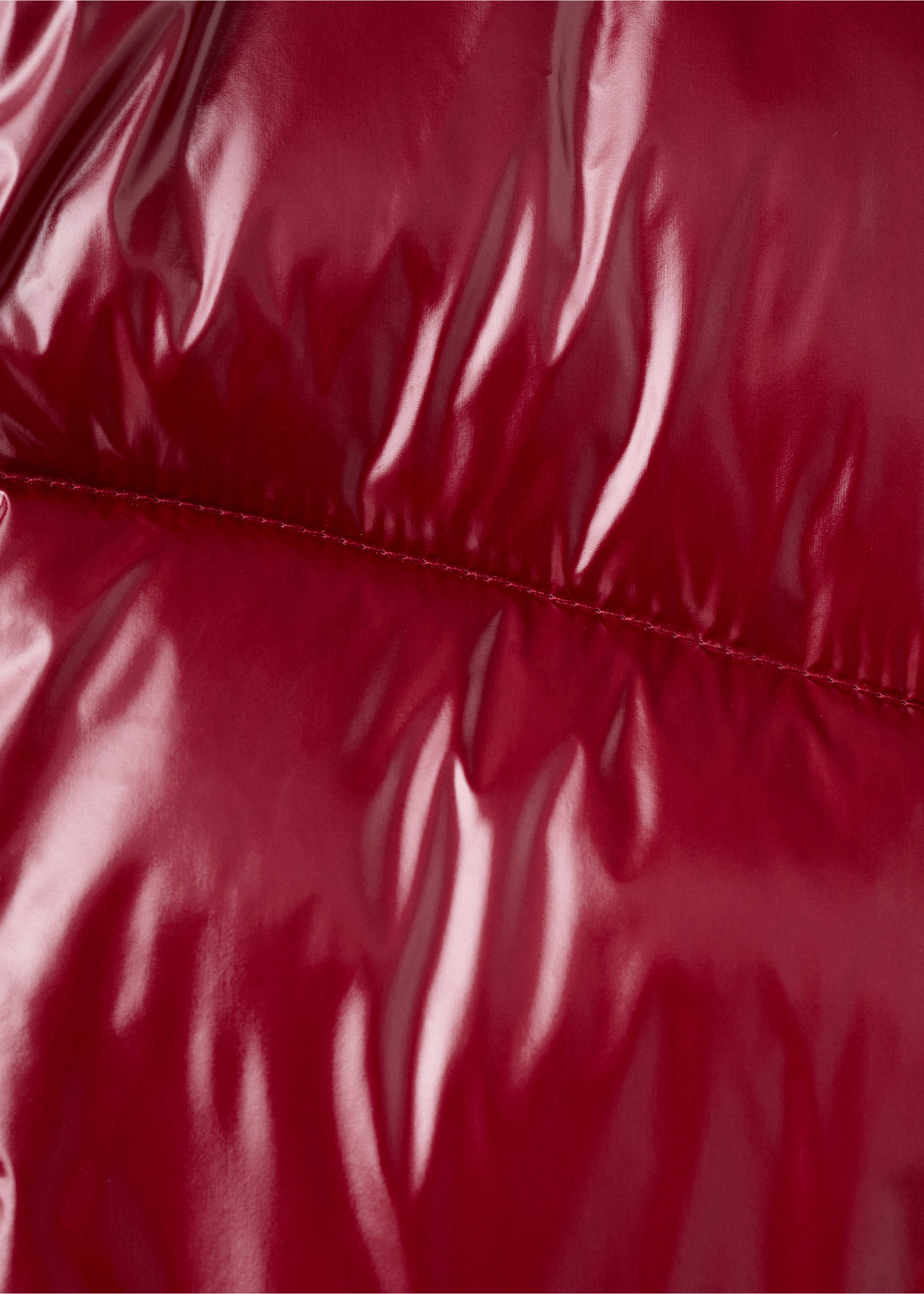Shiny quilted anorak - Details of the article 0, Burgundy. Ref: 17015790-00.