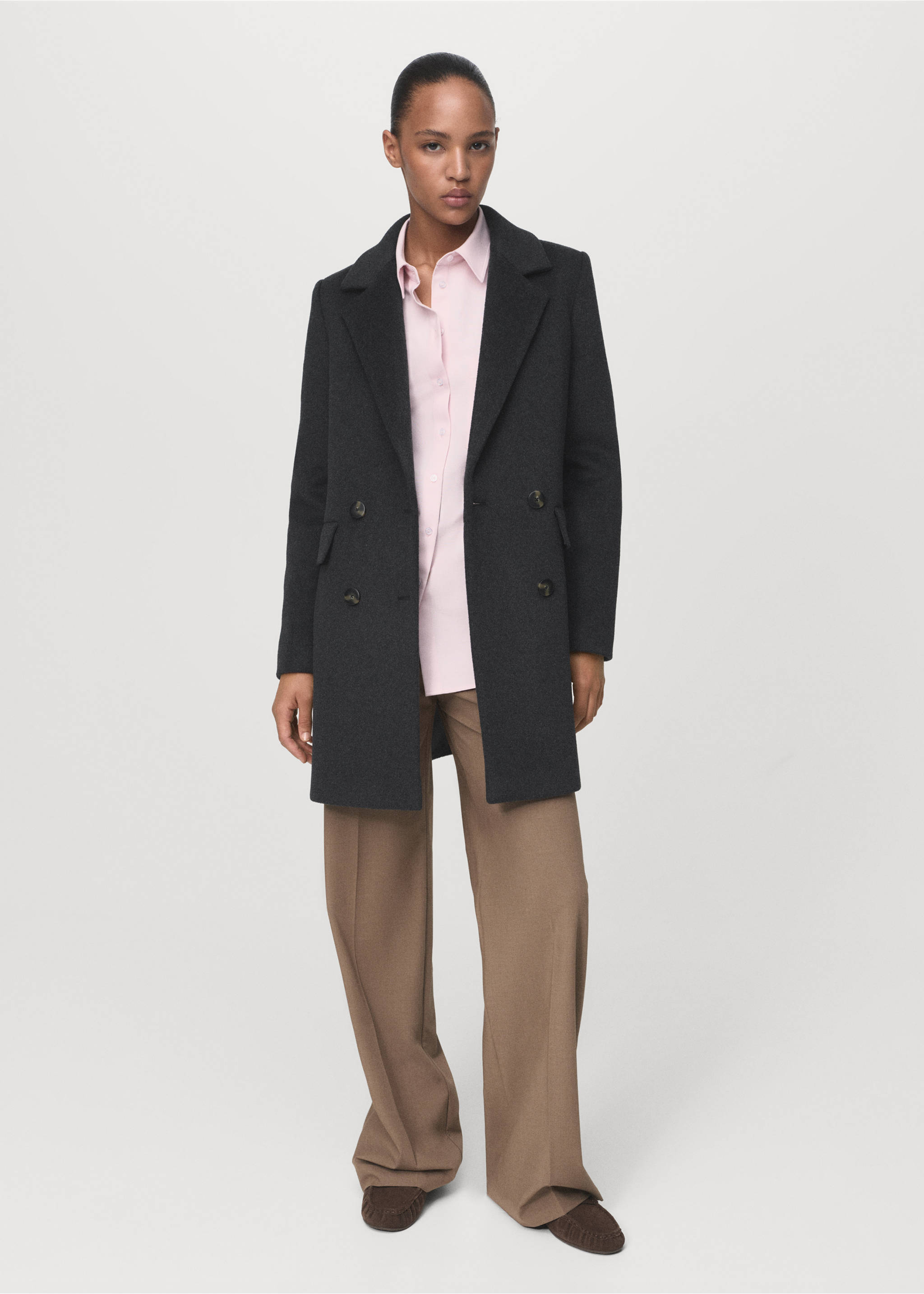 Double-breasted wool coat - General plane, Grey. Ref: 17015800-00.