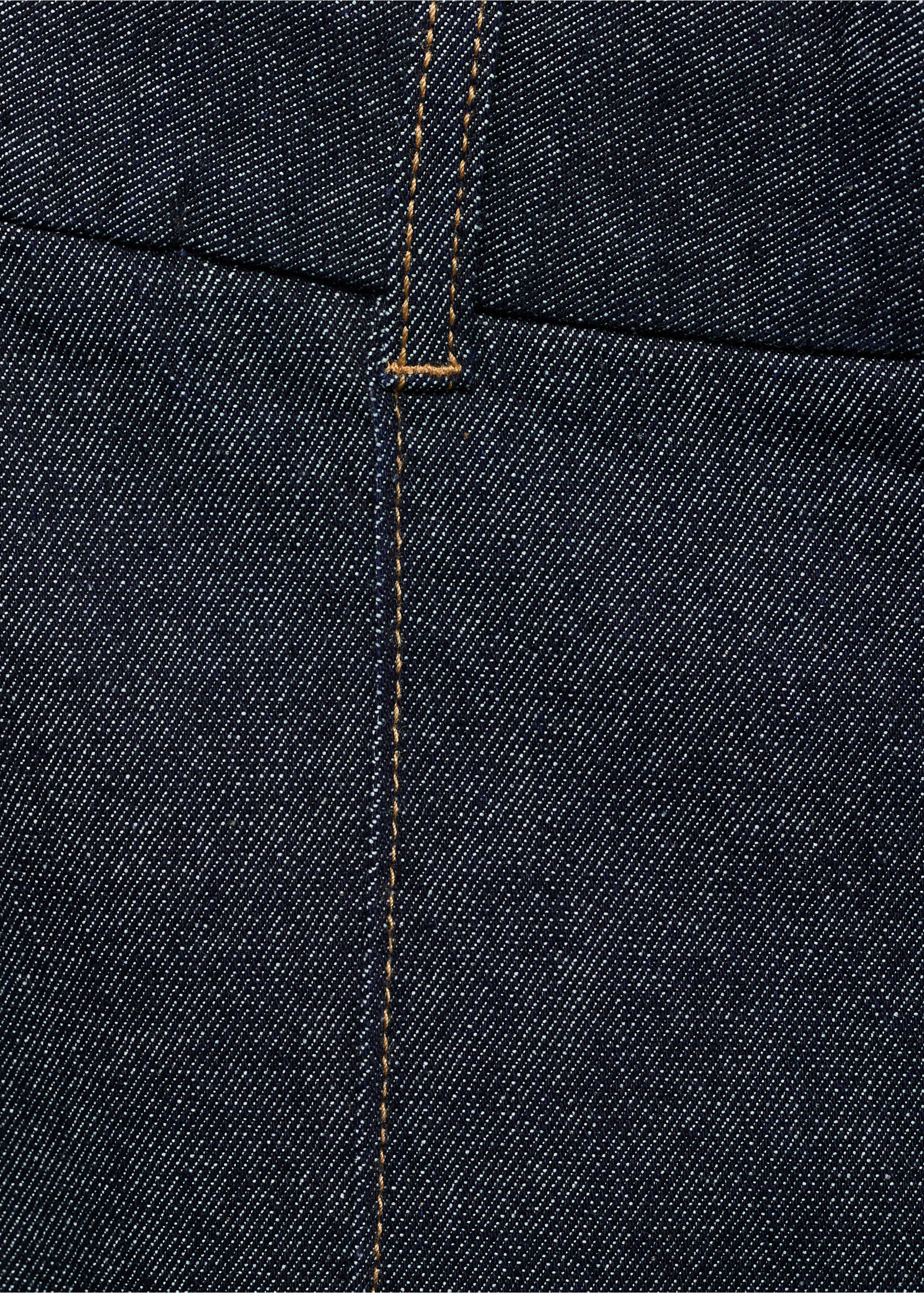 High-waisted culotte jeans with stitching - Details of the article 0, Open Blue. Ref: 17015803-00.