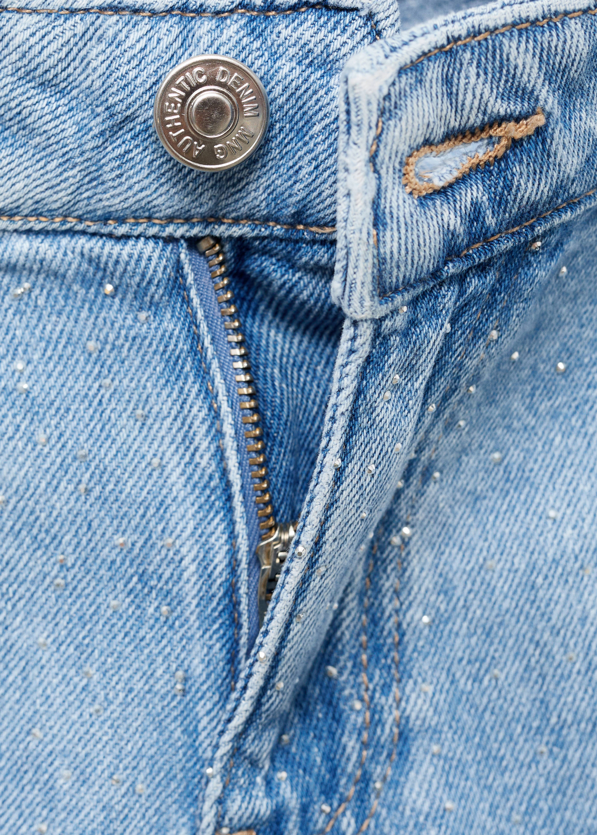 Gerade Jeans mit Strass - Detail des Artikels 8